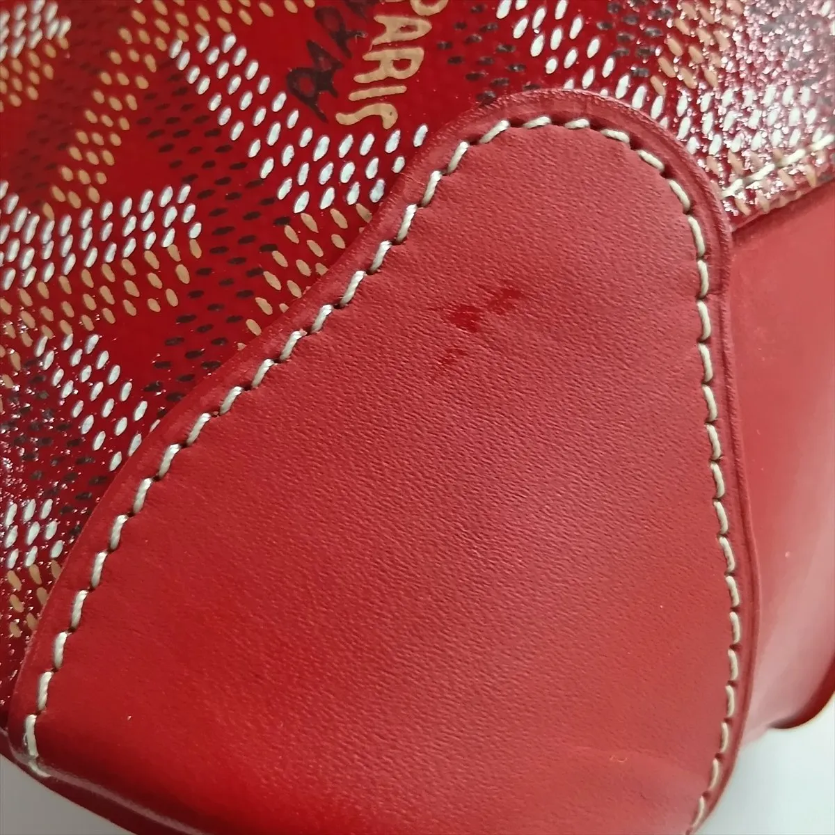 Vendome Mini PVC x Leather 2-Way Handbag, Red — view 14