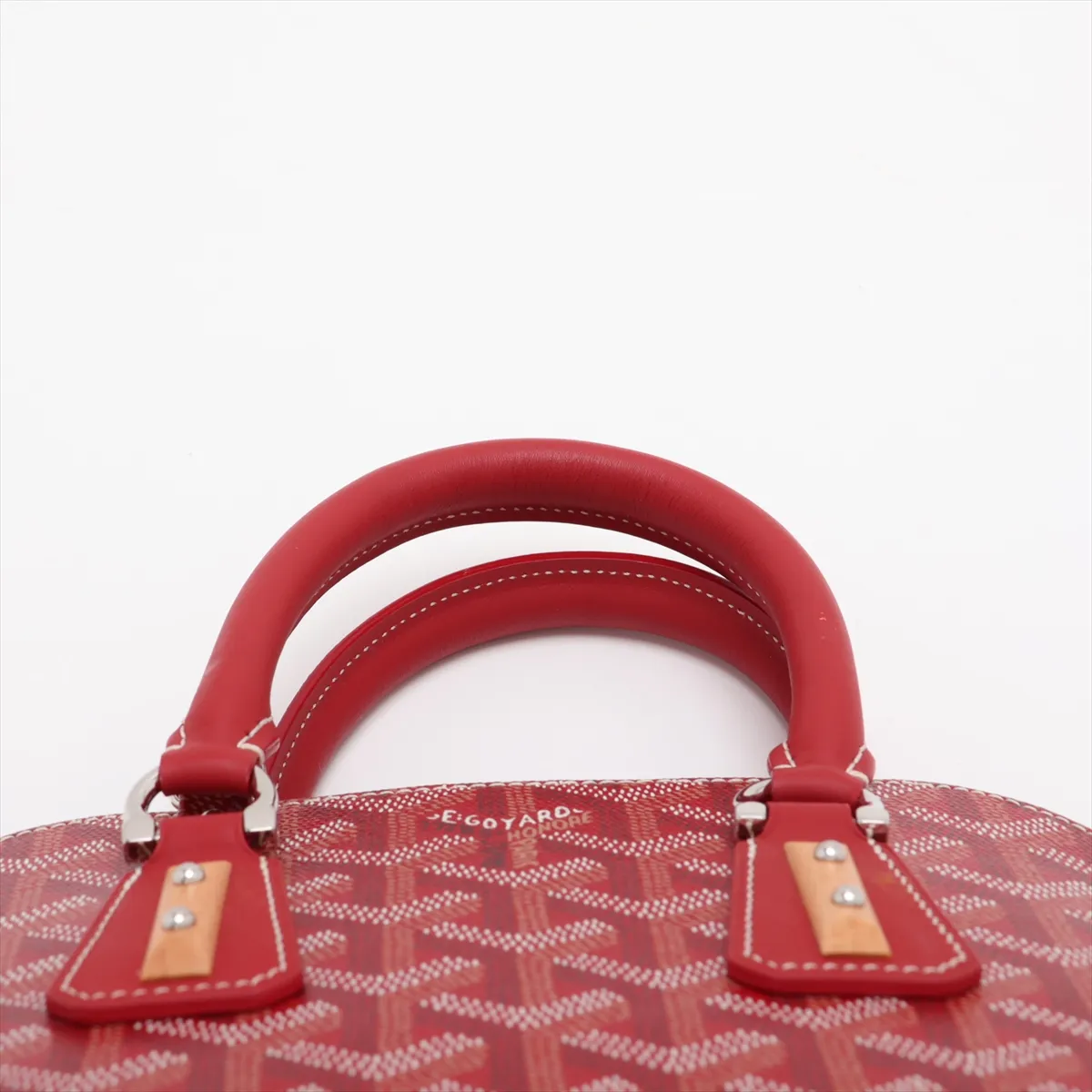 Vendome Mini PVC x Leather 2-Way Handbag, Red — view 6