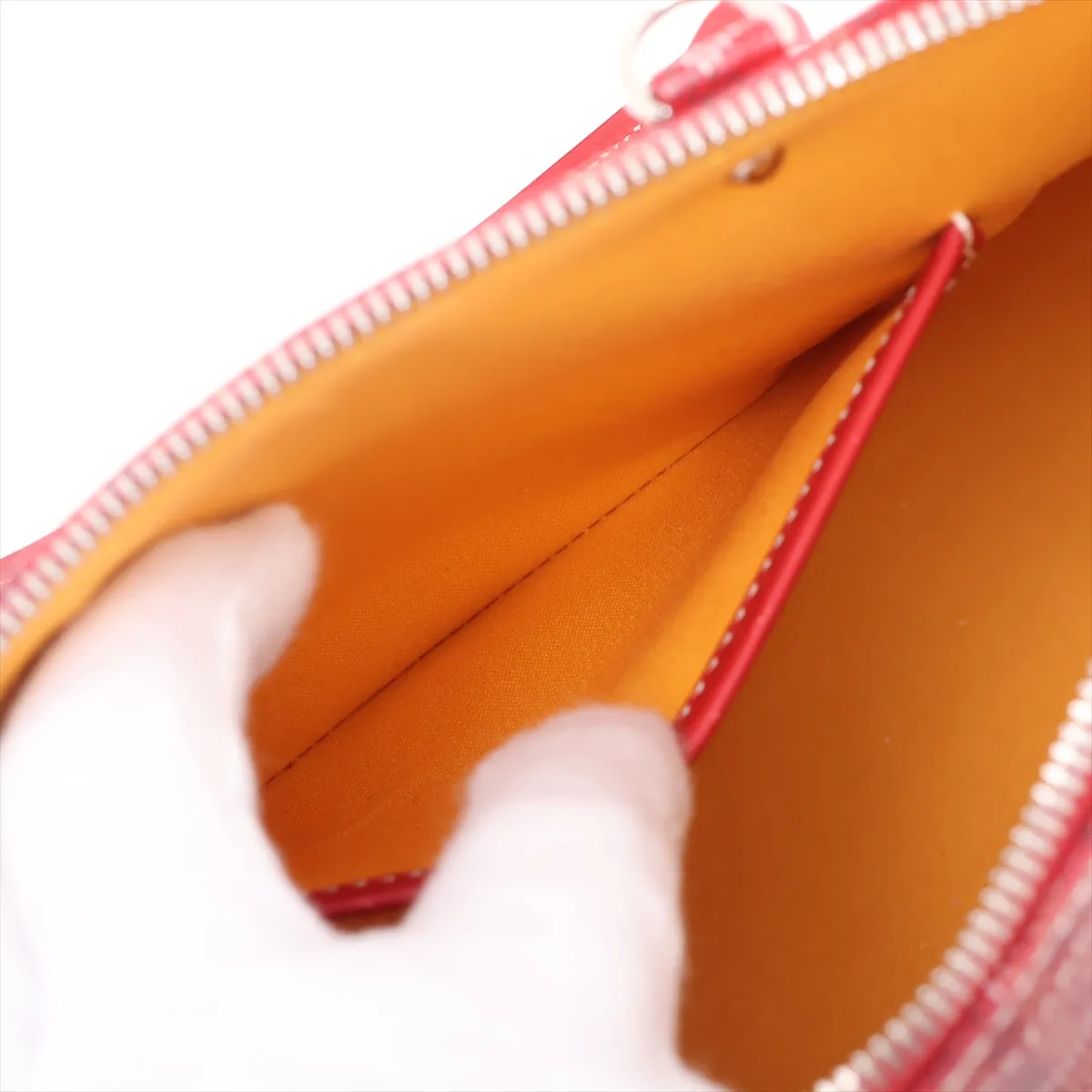 Vendome Mini PVC x Leather 2-Way Handbag, Red — view 9
