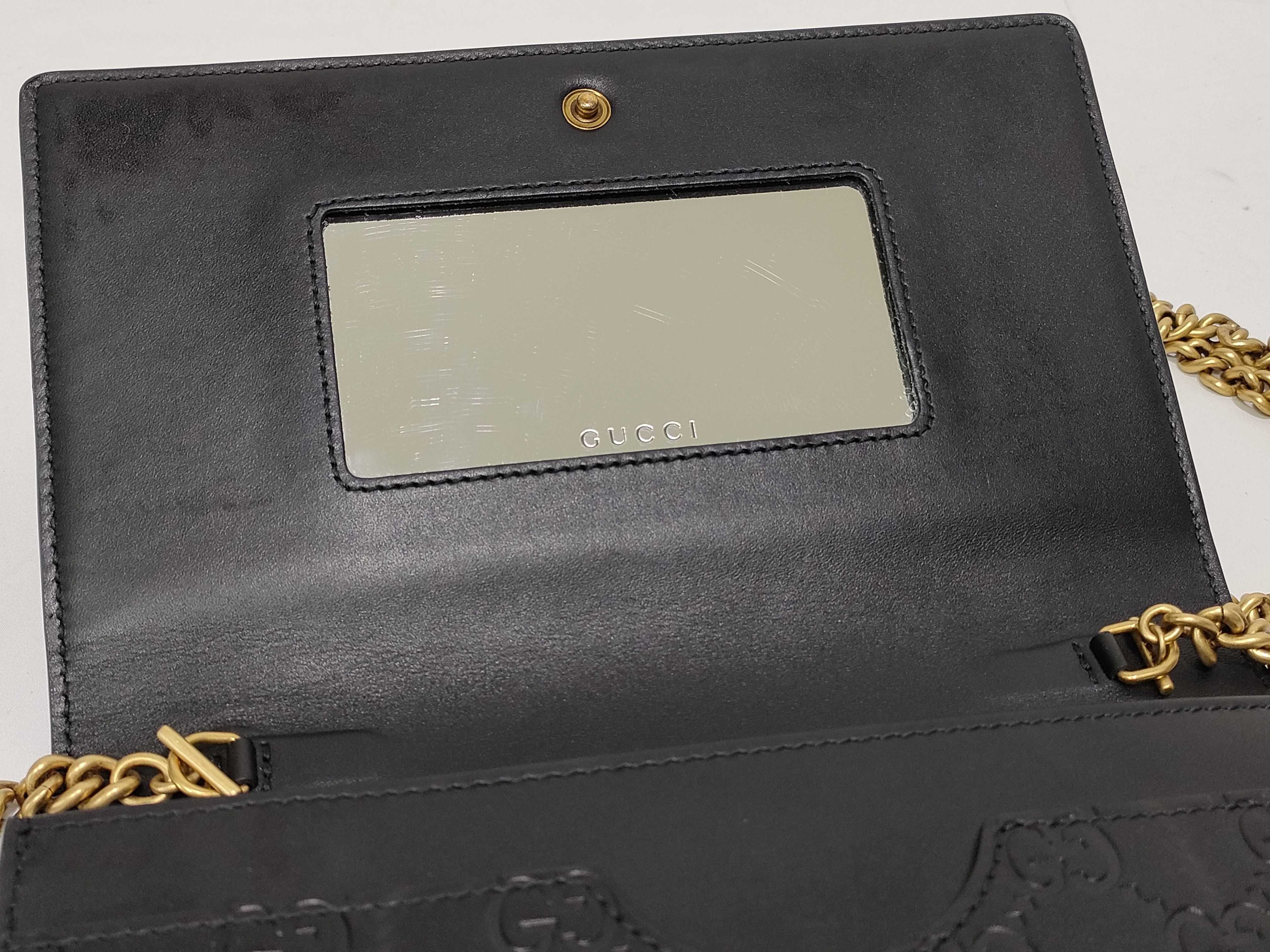 GG Cat Head Chain Shoulder Bag WOC Black 548060 Shoulder Bag — view 11