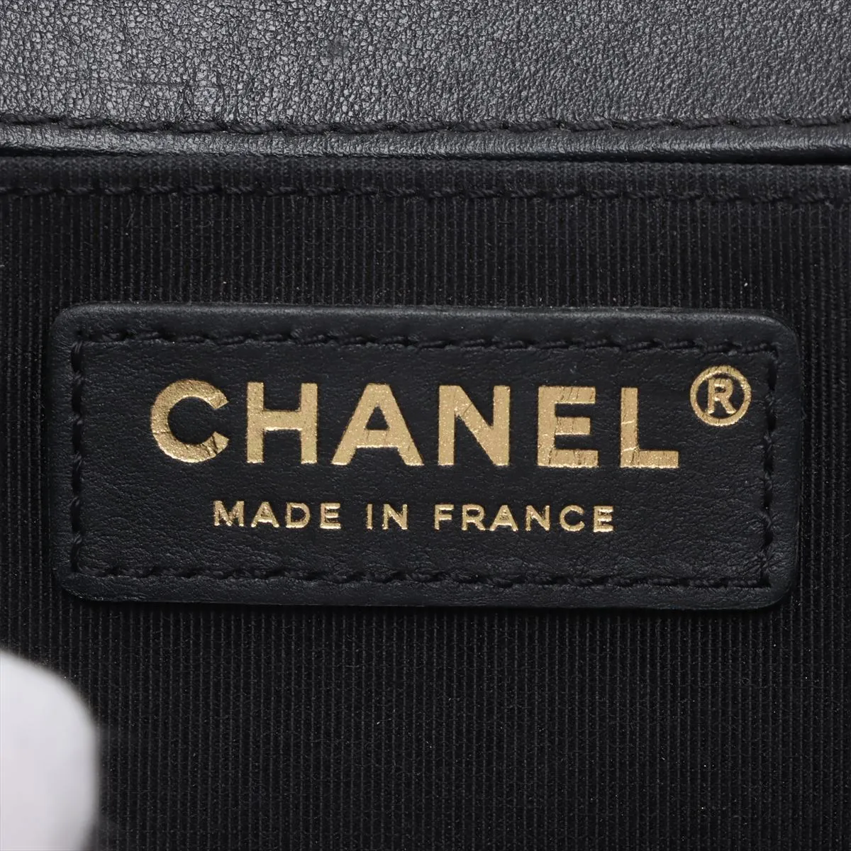Boy Chanel 25 Lambskin Chain Shoulder Bag, Black with Gold Hardware, 30422908 (Serial Number in the 30s), A67086 — view 8