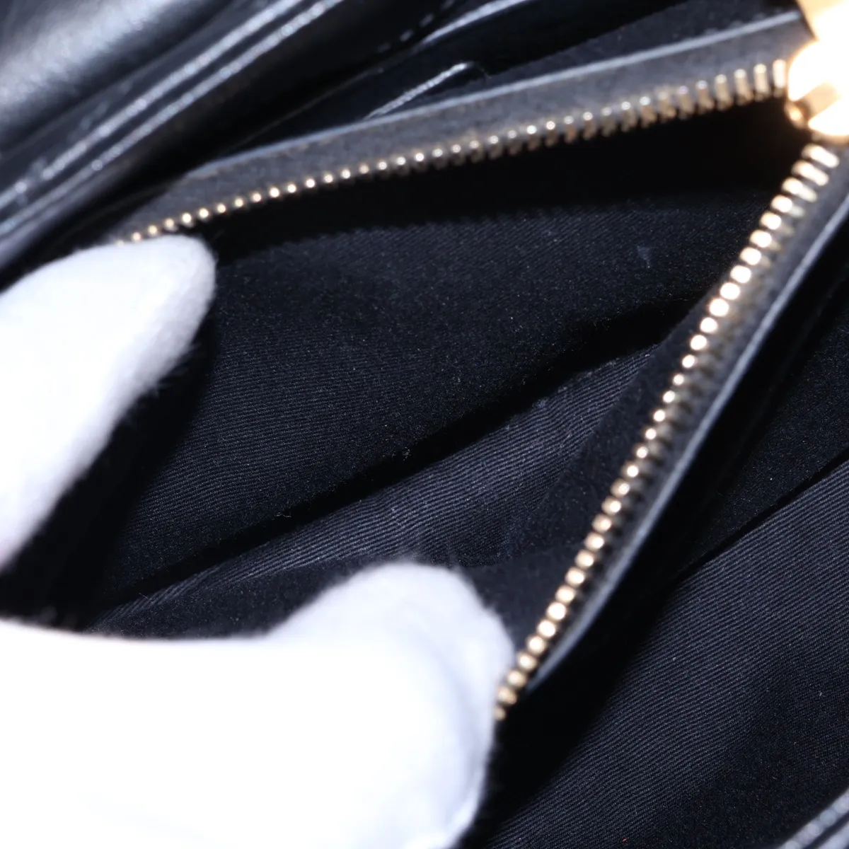 Loulou Leather Chain Shoulder Bag, Black, 494699 — view 8