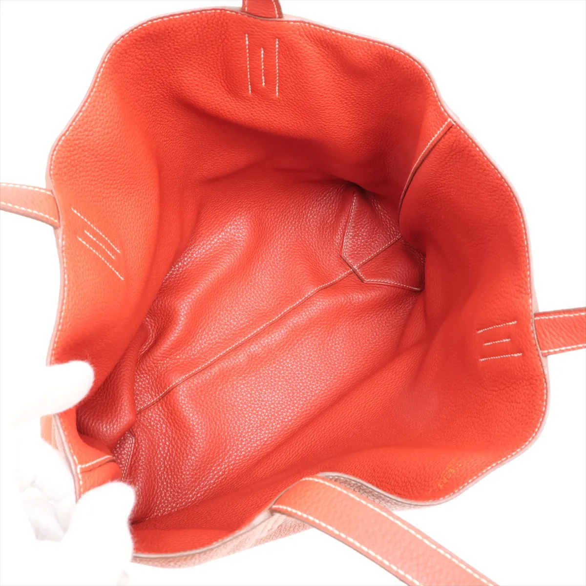Hermès Double Sens 36 Taurillon Clemence Gold x Sanguine Q: 2013 — view 7