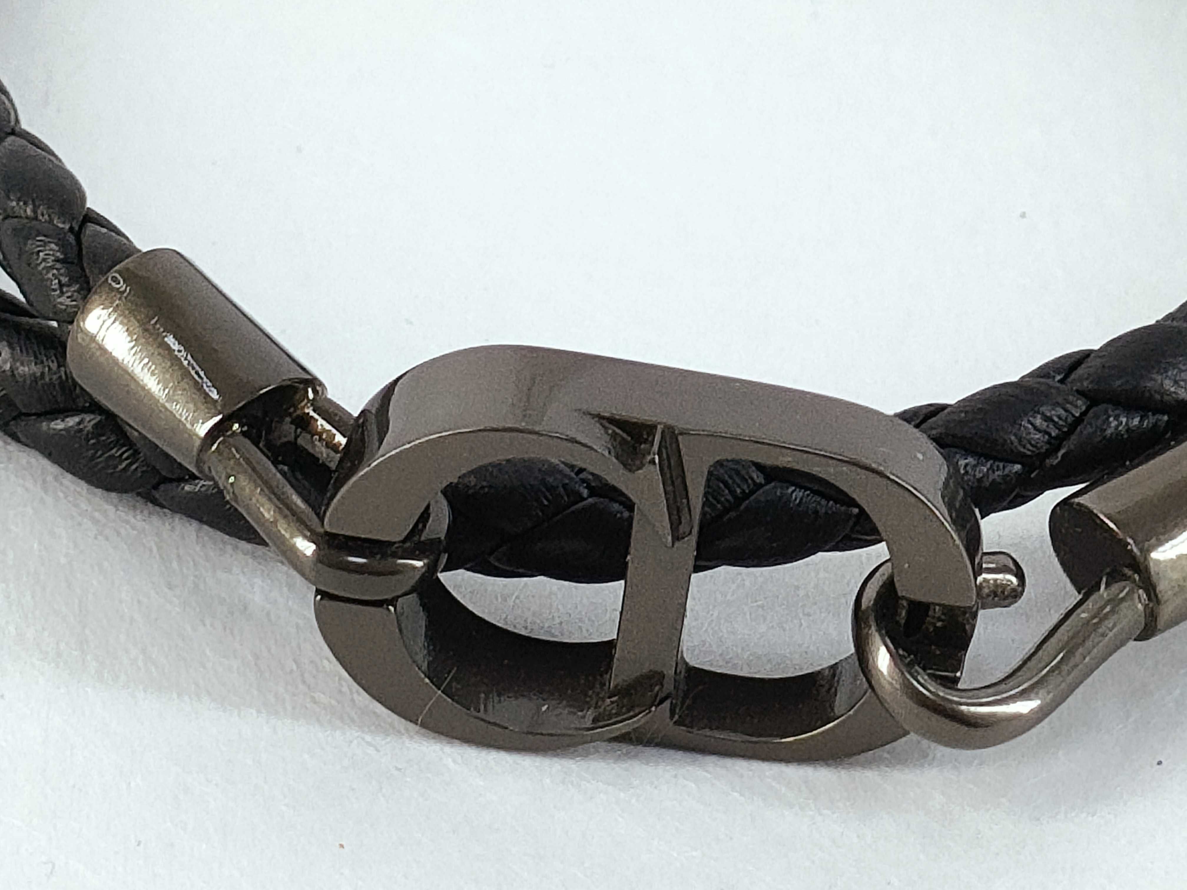 ICON Braided Leather Double Bracelet, Size M (Bracelet/Bangle) — view 3