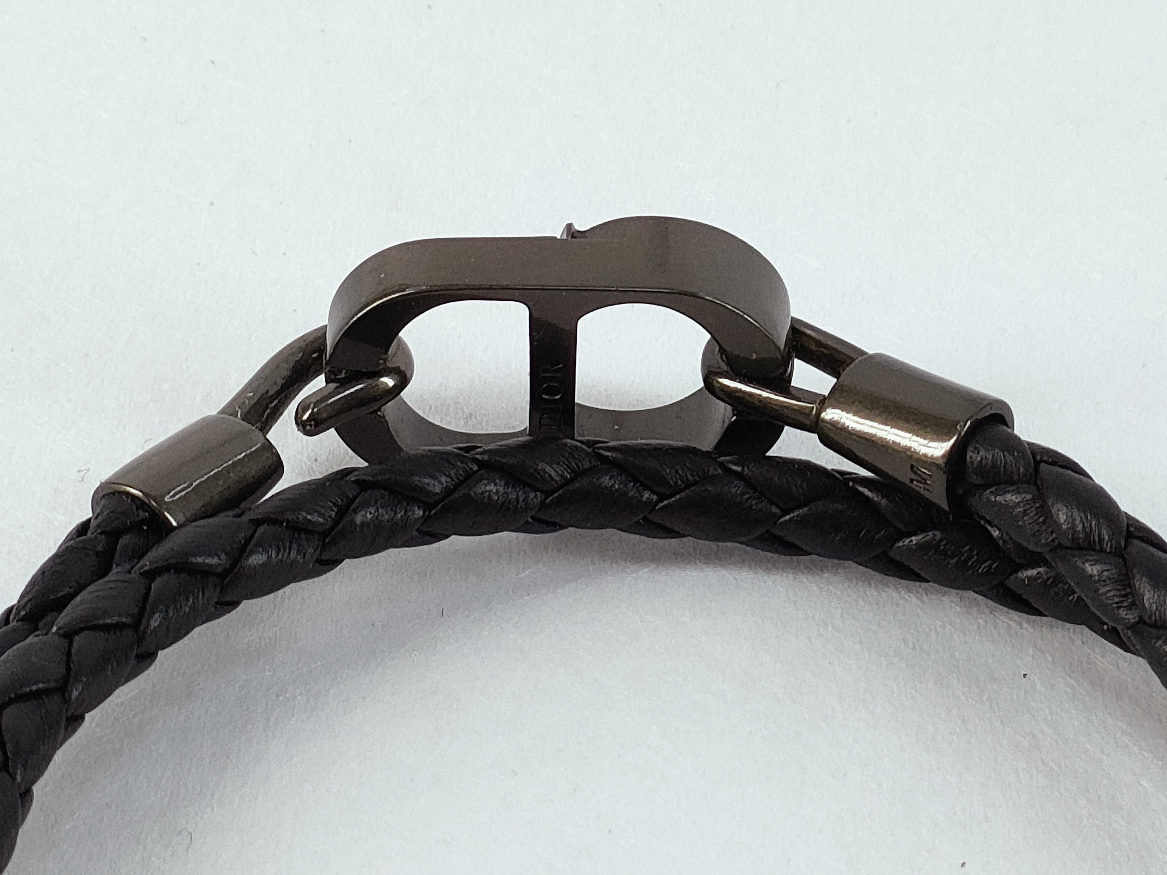 ICON Braided Leather Double Bracelet, Size M (Bracelet/Bangle) — view 4