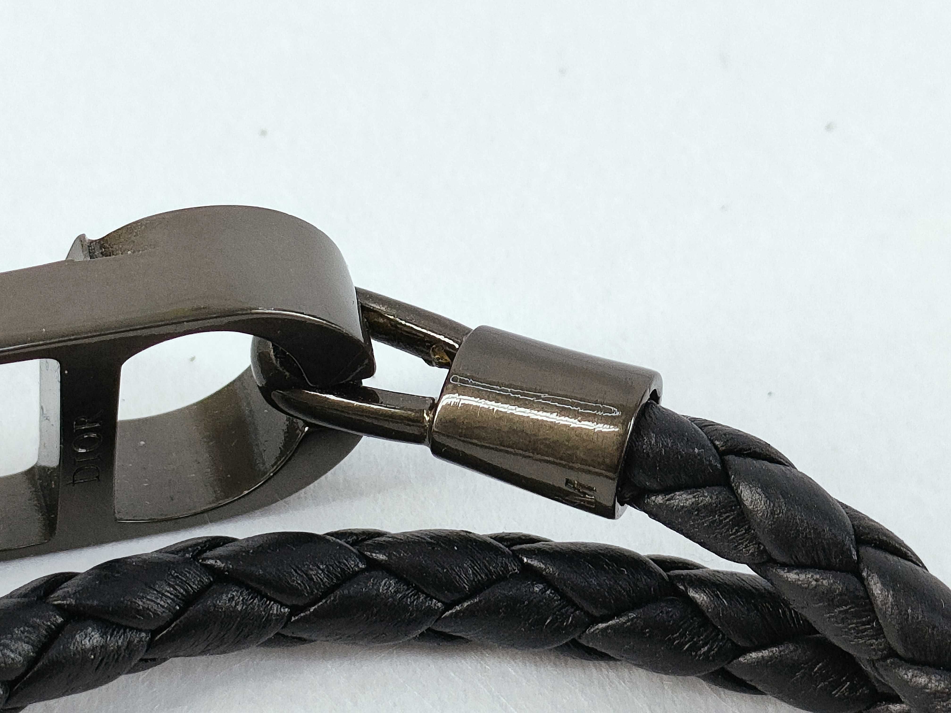 ICON Braided Leather Double Bracelet, Size M (Bracelet/Bangle) — view 8