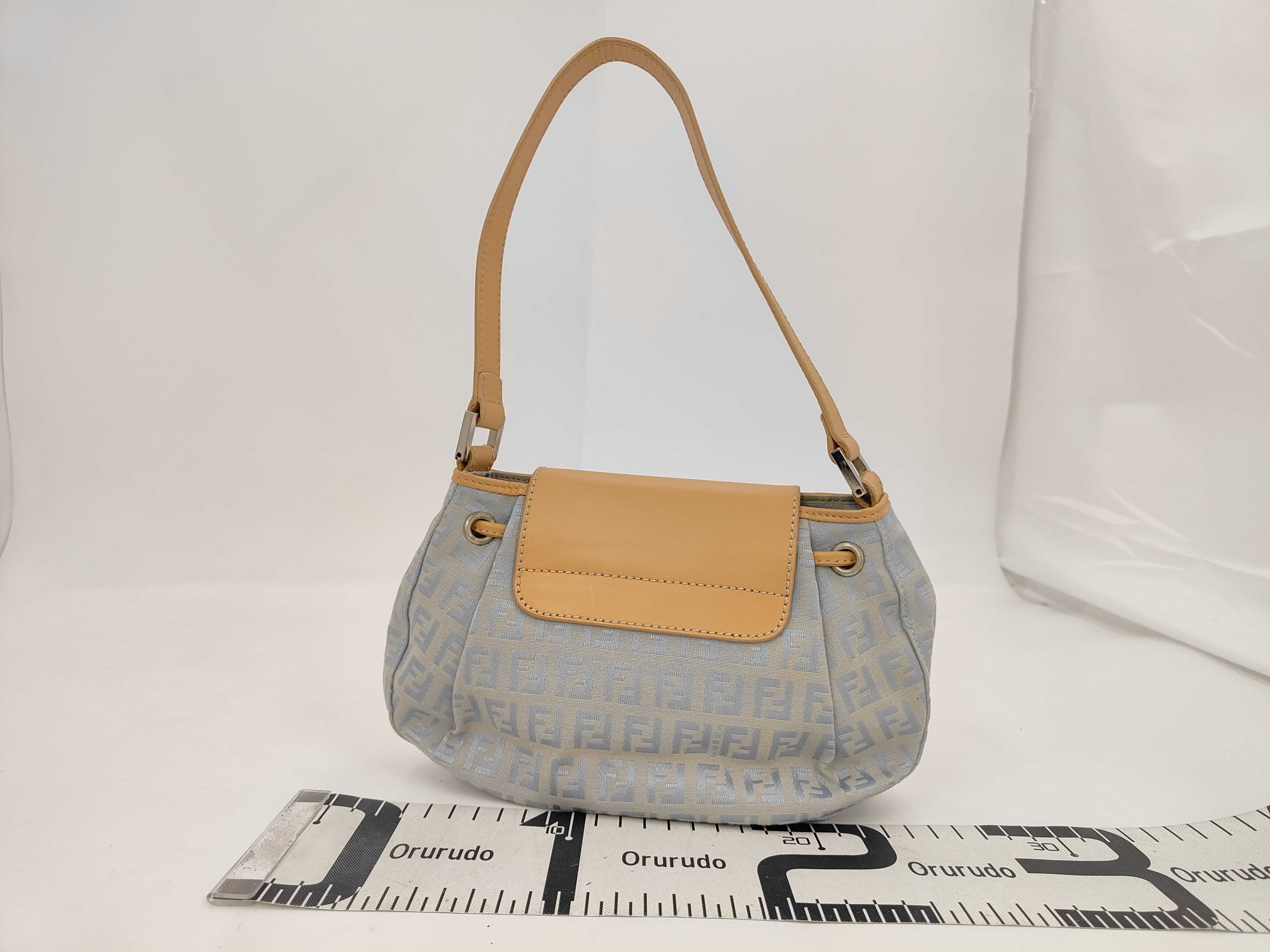 Zucca pattern Fendi Zucchino handbag blue shoulder bag — view 2
