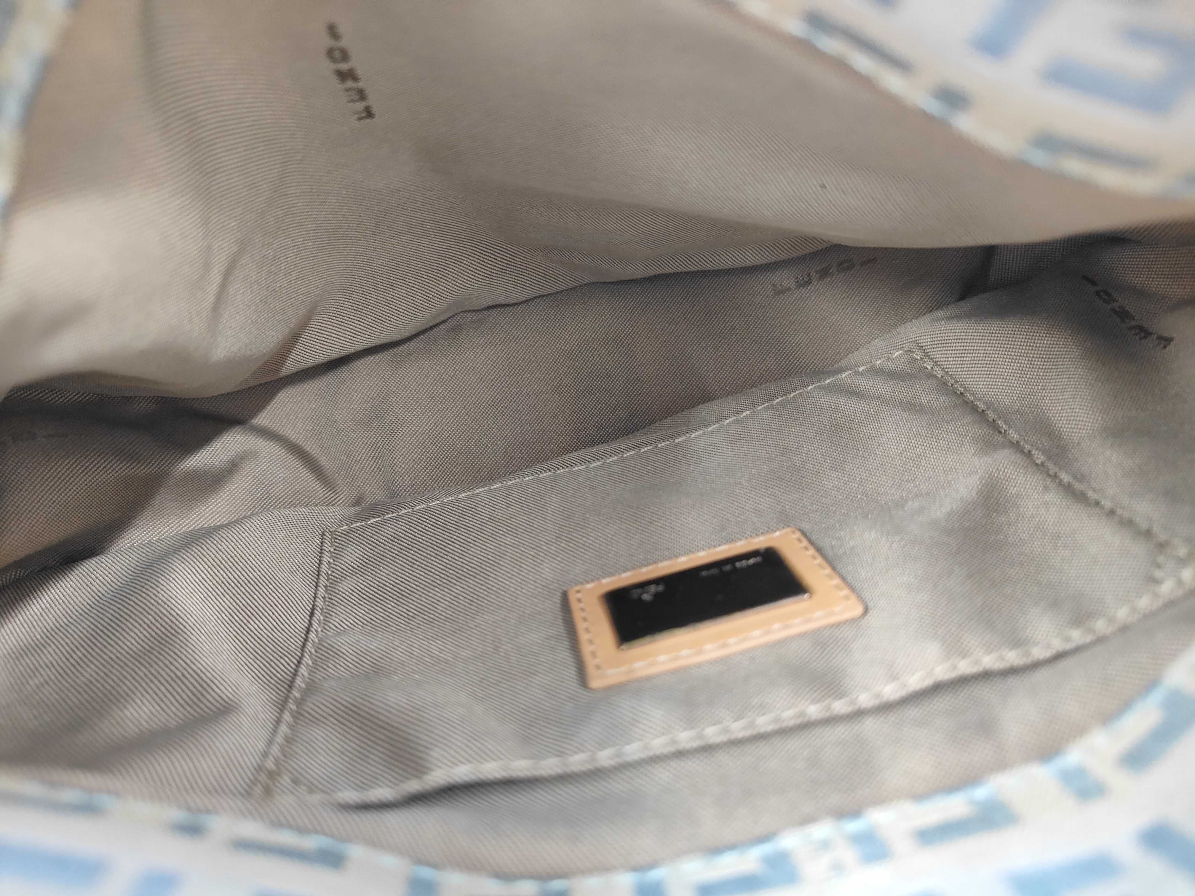 Zucca pattern Fendi Zucchino handbag blue shoulder bag — view 9