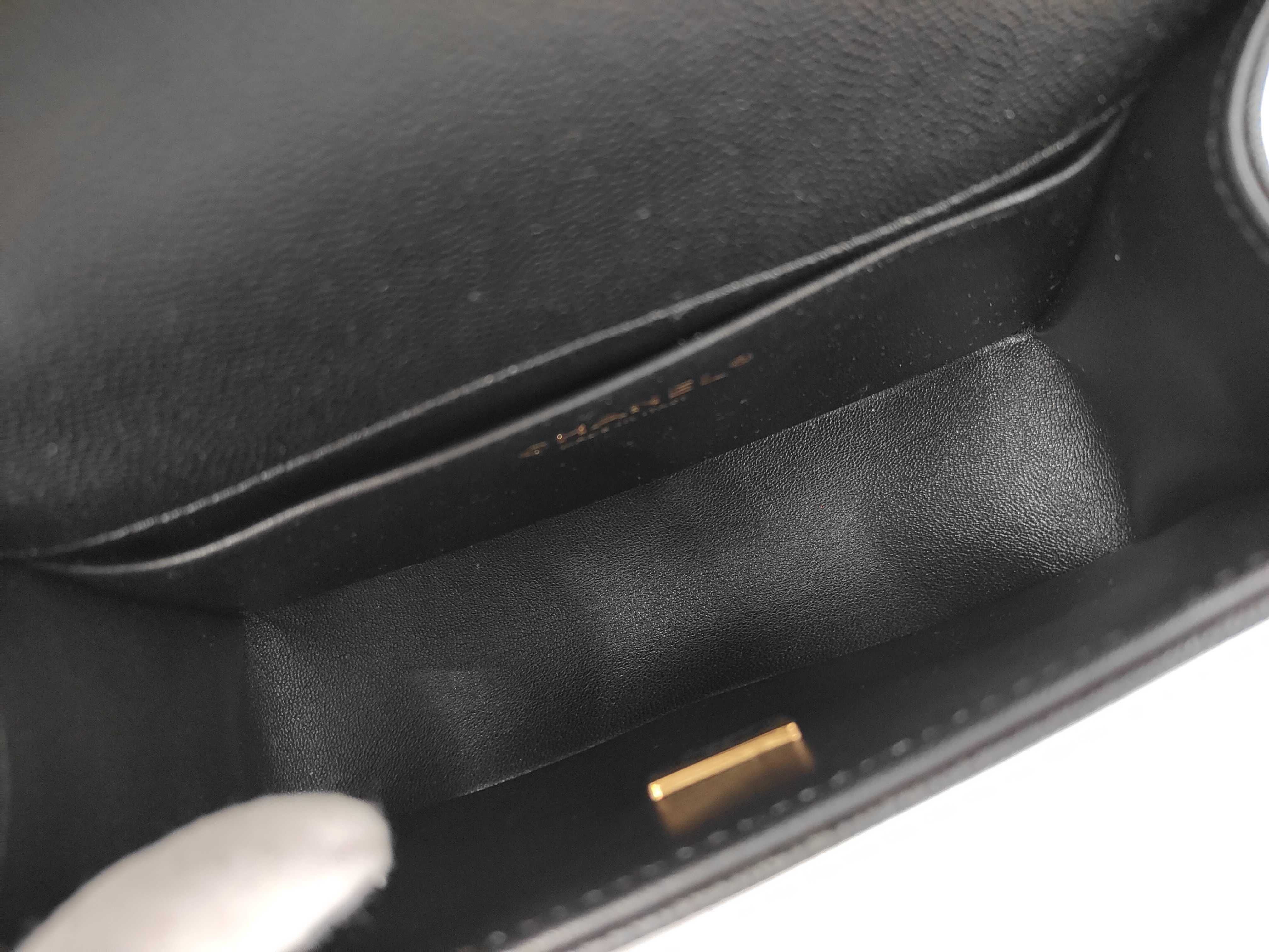 Boy Chanel Chain Shoulder Bag, Black Caviar Leather, Gold Hardware. — view 9