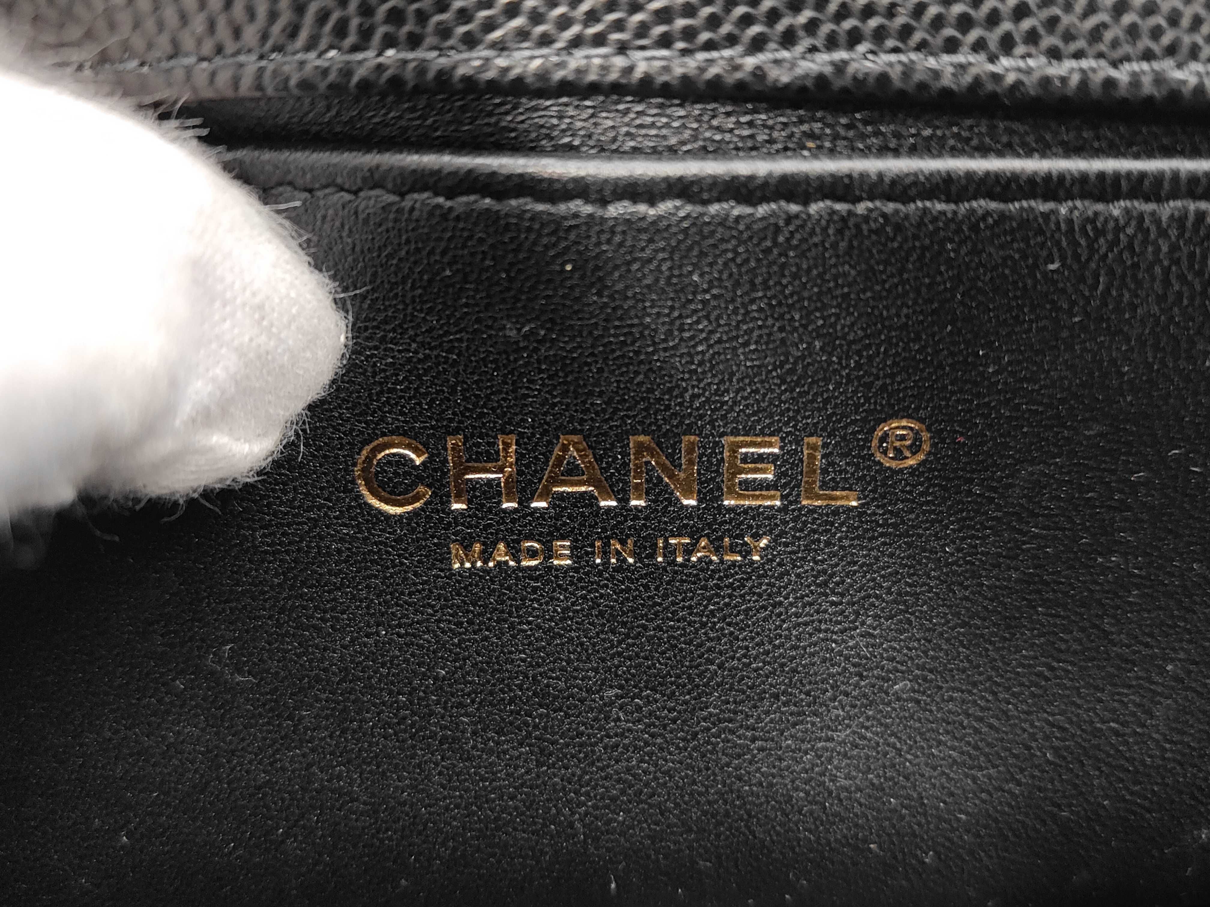 Boy Chanel Chain Shoulder Bag, Black Caviar Leather, Gold Hardware. — view 10