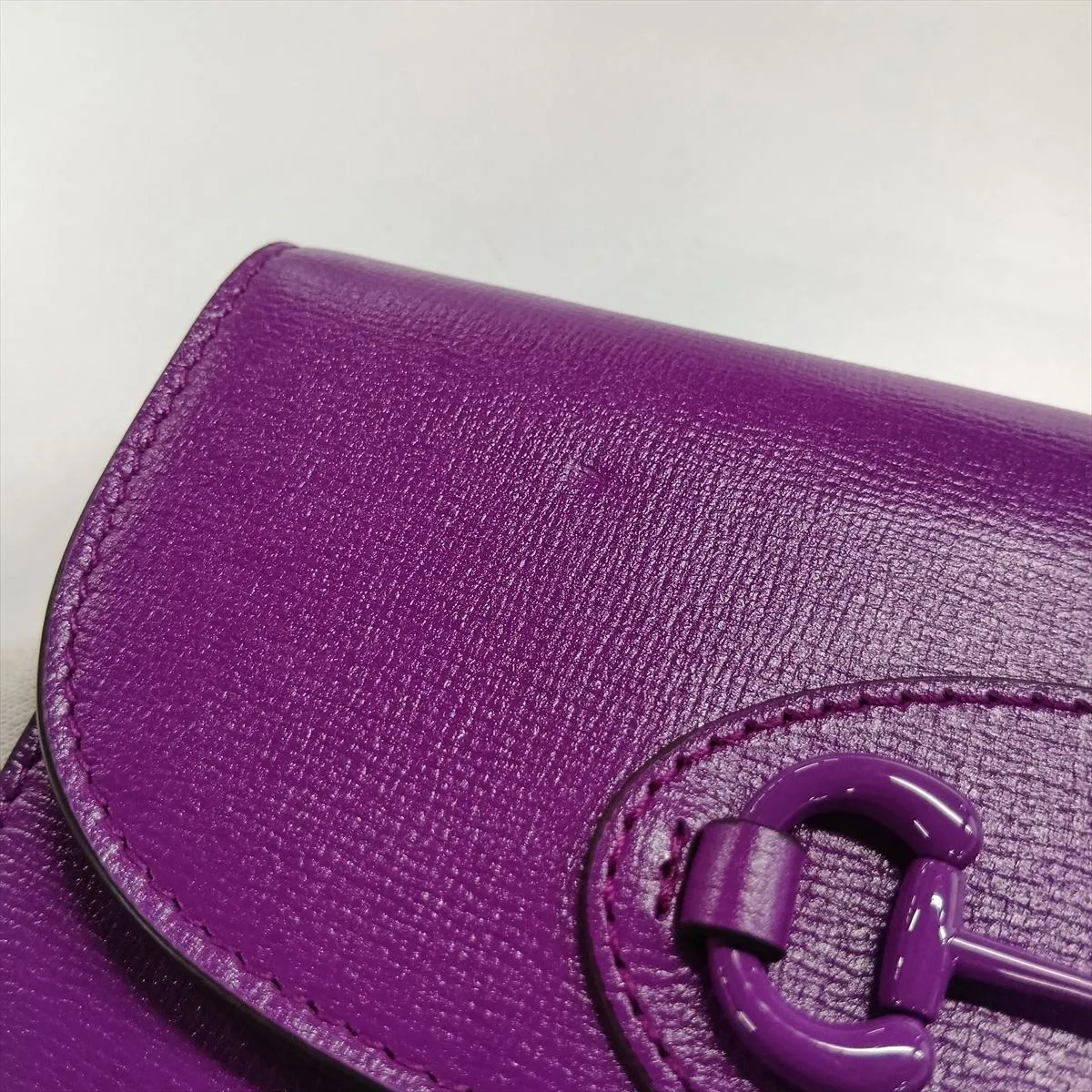 Horsebit 1955 Leather 2-Way Shoulder Bag, Purple, 724713 — view 10