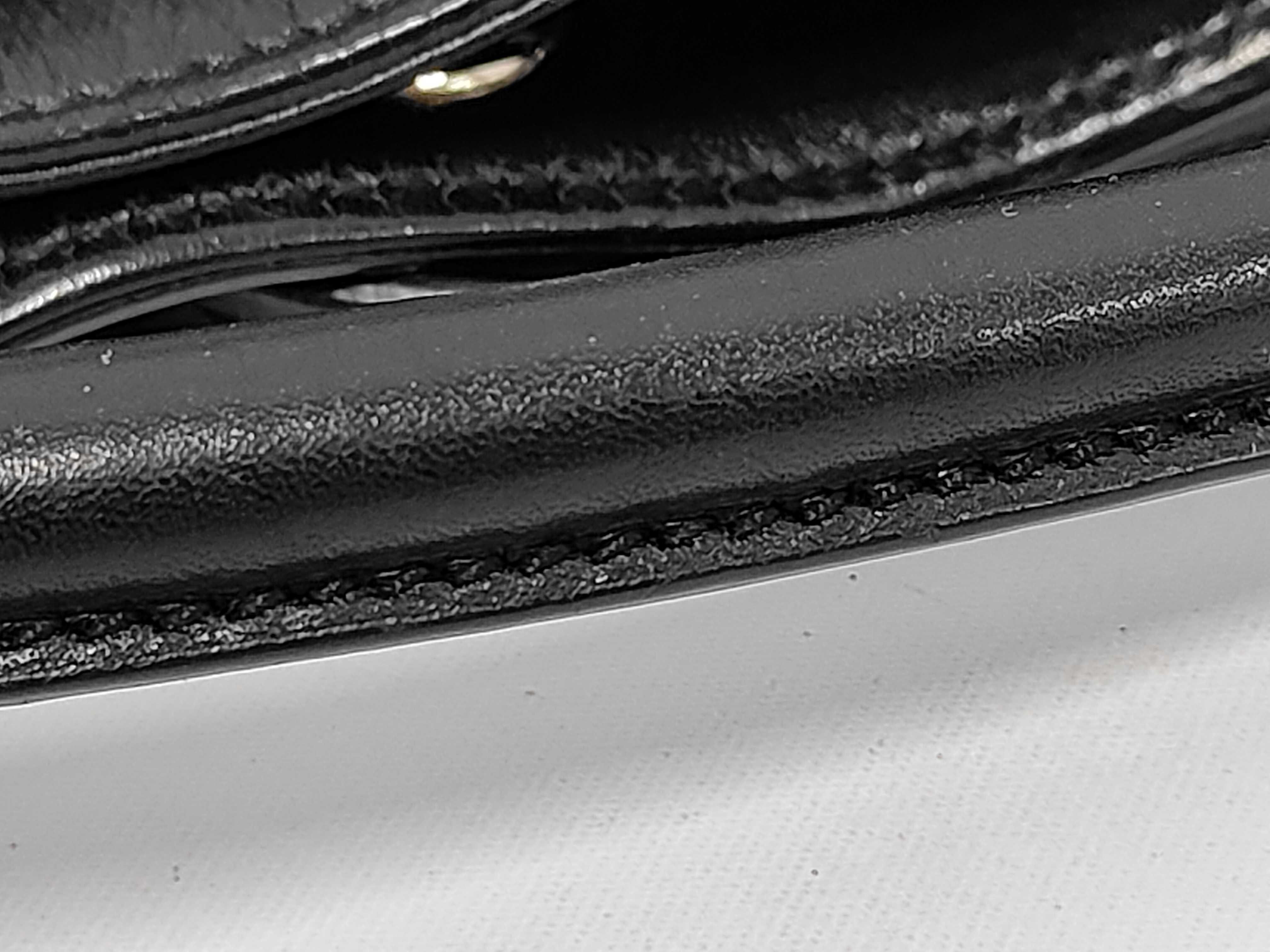 357603 Emmanuel Bucket Bag Leather Black Shoulder Bag — view 9