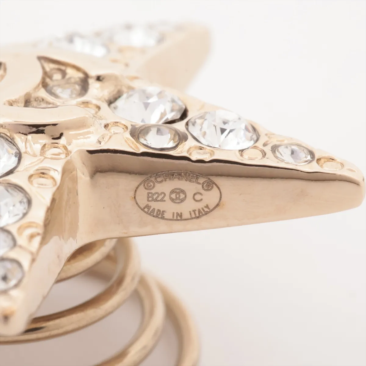 Coco Mark B22C Hair Accessory, GP x Rhinestone, Mango Color, — view 3