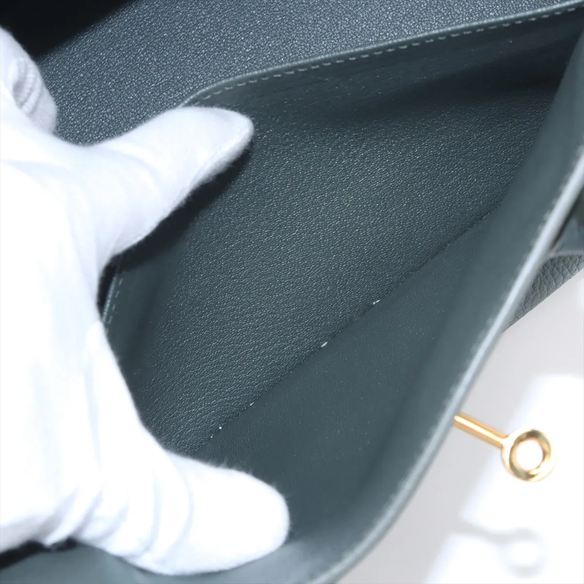 [Individually wrapped] Hermes Birkin 30 LeTourne Togo Vert Mangrove Gold Hardware K:2025 — view 8