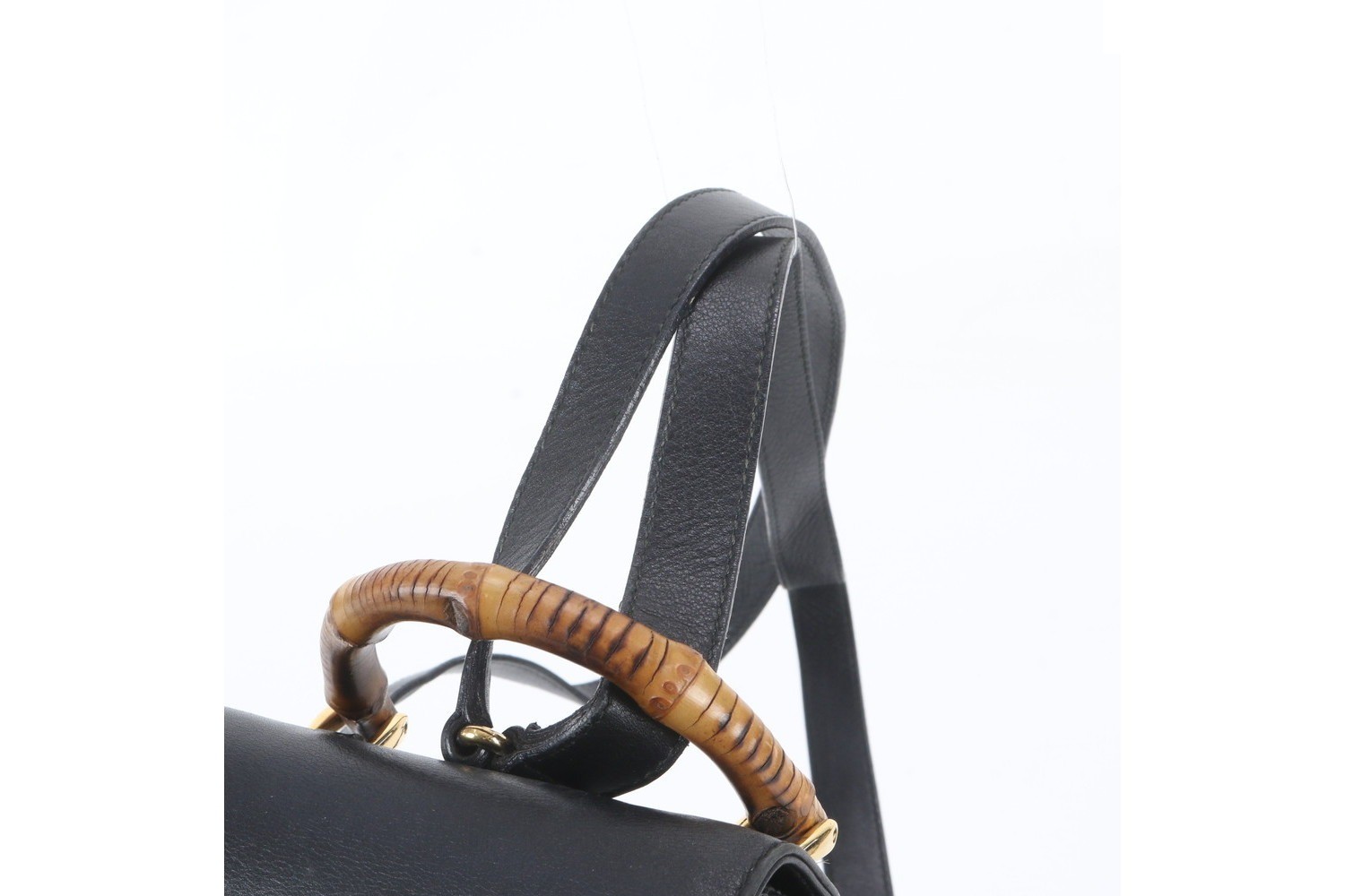 Old Gucci Bamboo 003 1205 Leather Backpack — view 2