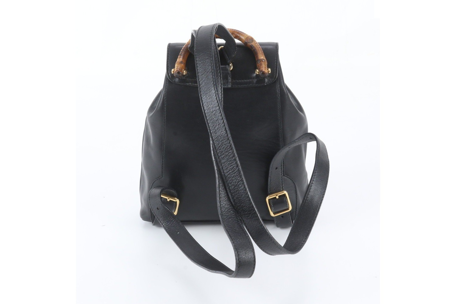 Old Gucci Bamboo 003 1205 Leather Backpack — view 3