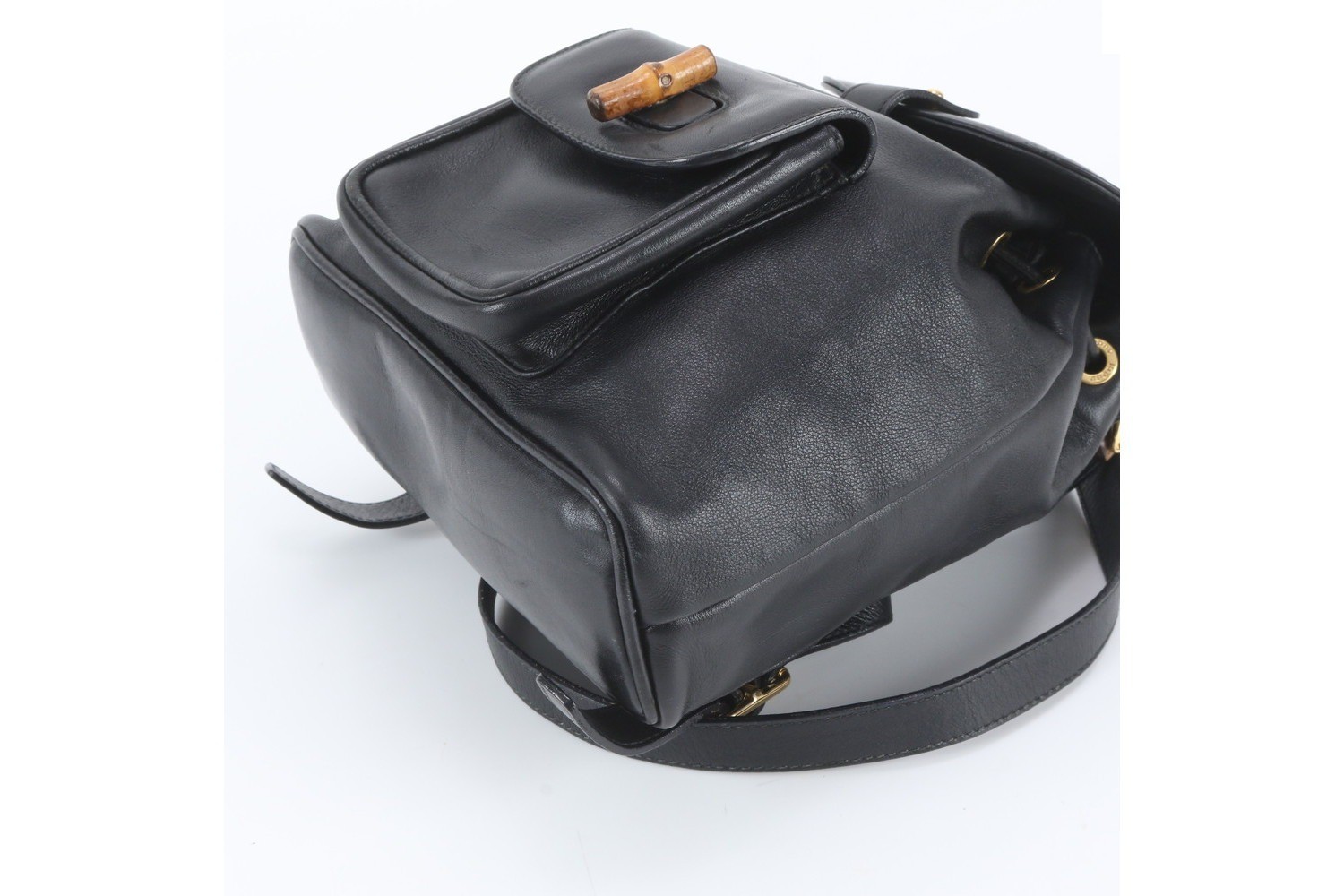 Old Gucci Bamboo 003 1205 Leather Backpack — view 4