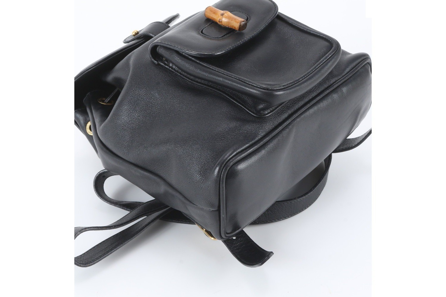 Old Gucci Bamboo 003 1205 Leather Backpack — view 5