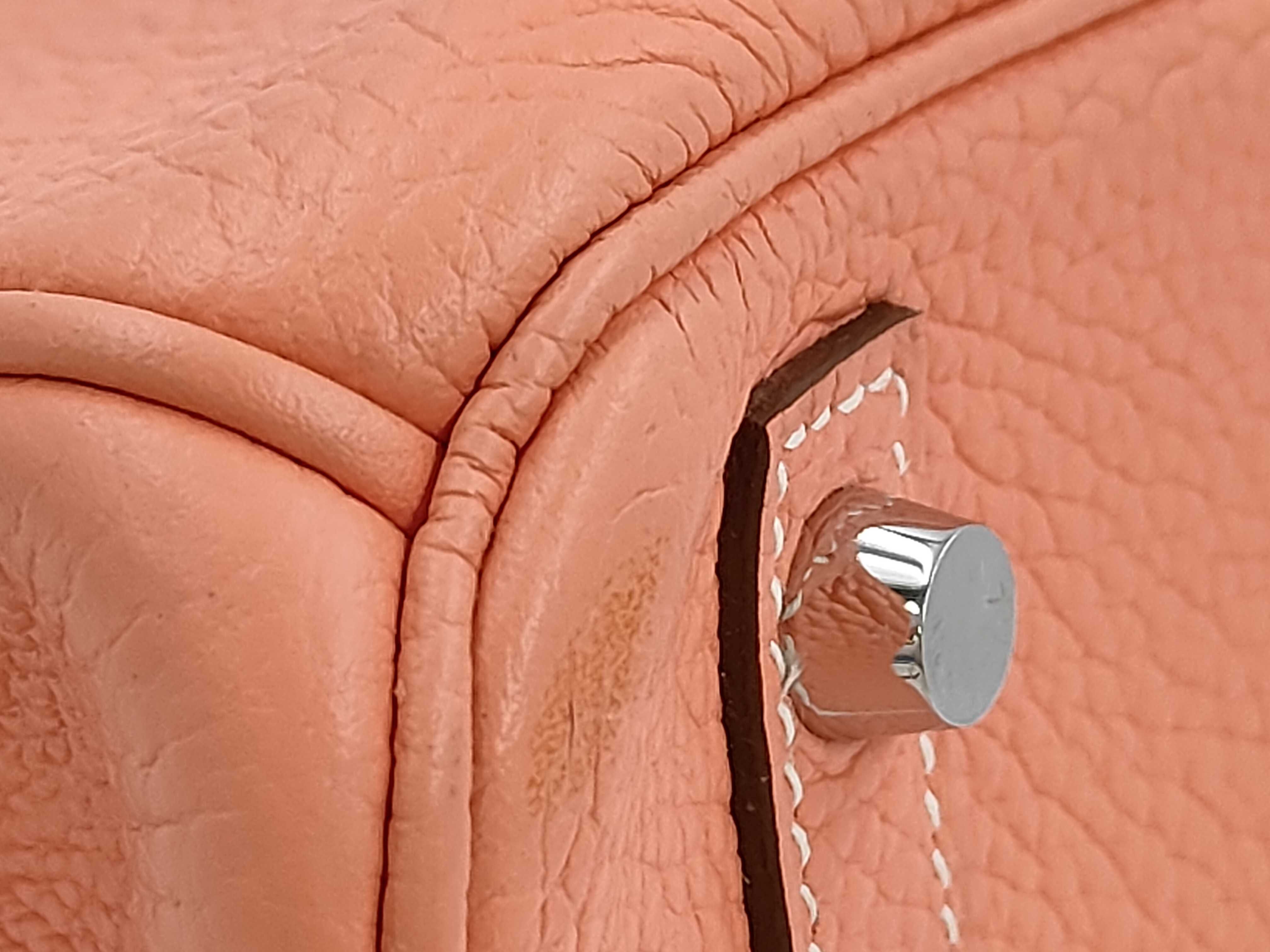Birkin 30 (Q stamp), Taurillon Clemence leather, Crevette silver hardware, handbag — view 4