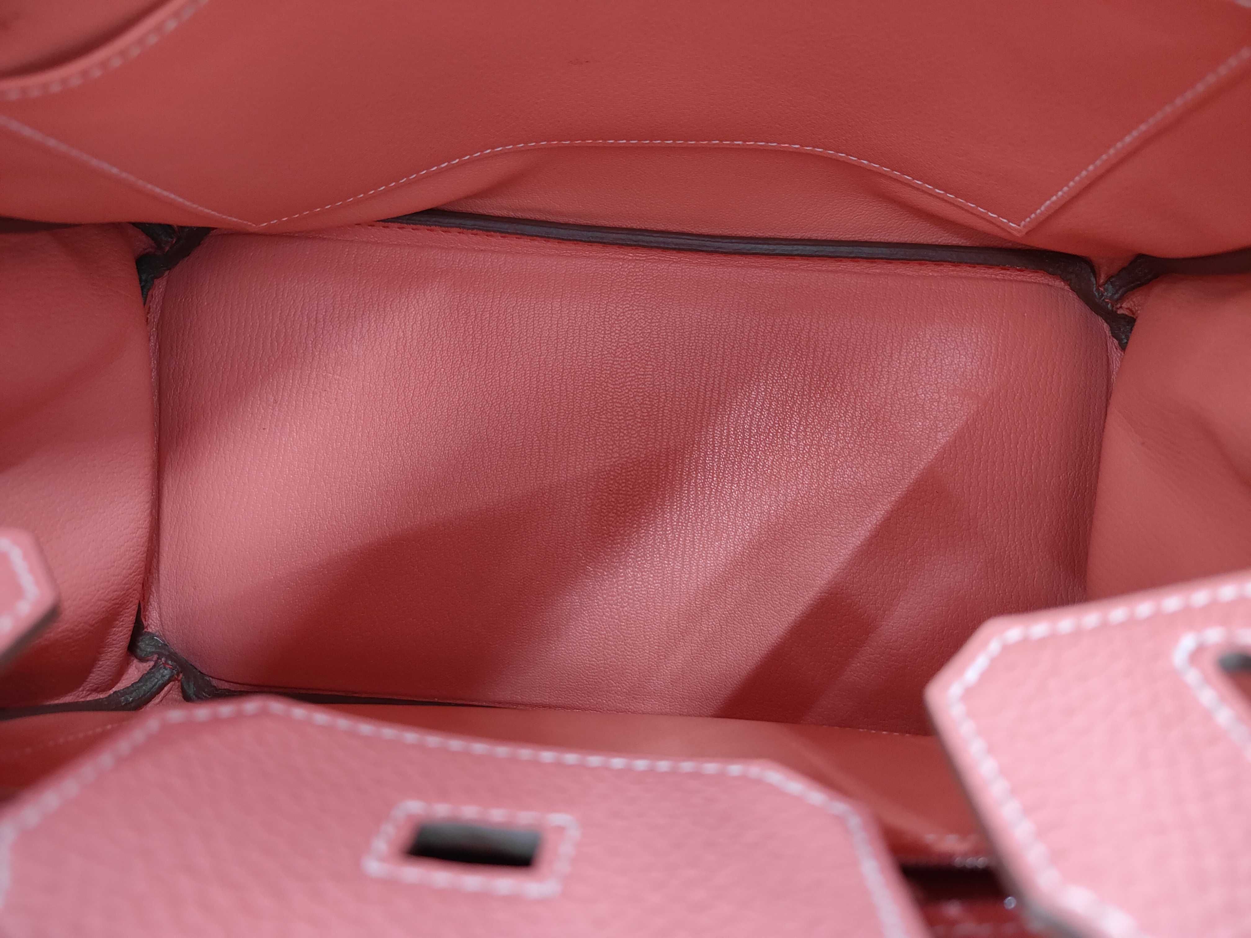 Birkin 30 (Q stamp), Taurillon Clemence leather, Crevette silver hardware, handbag — view 9