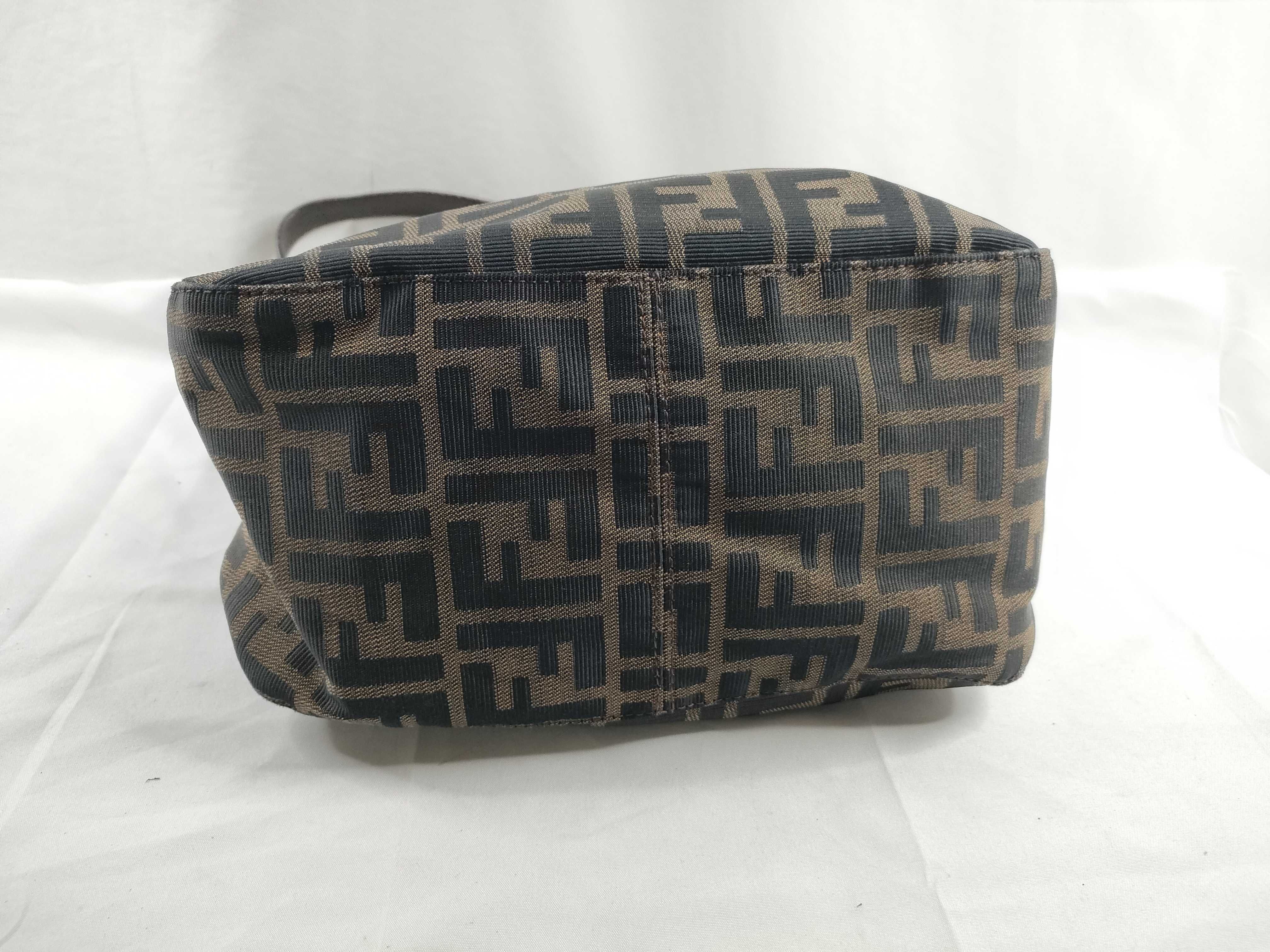 Mamma Bucket Zucca Canvas Leather Shoulder Bag — view 4
