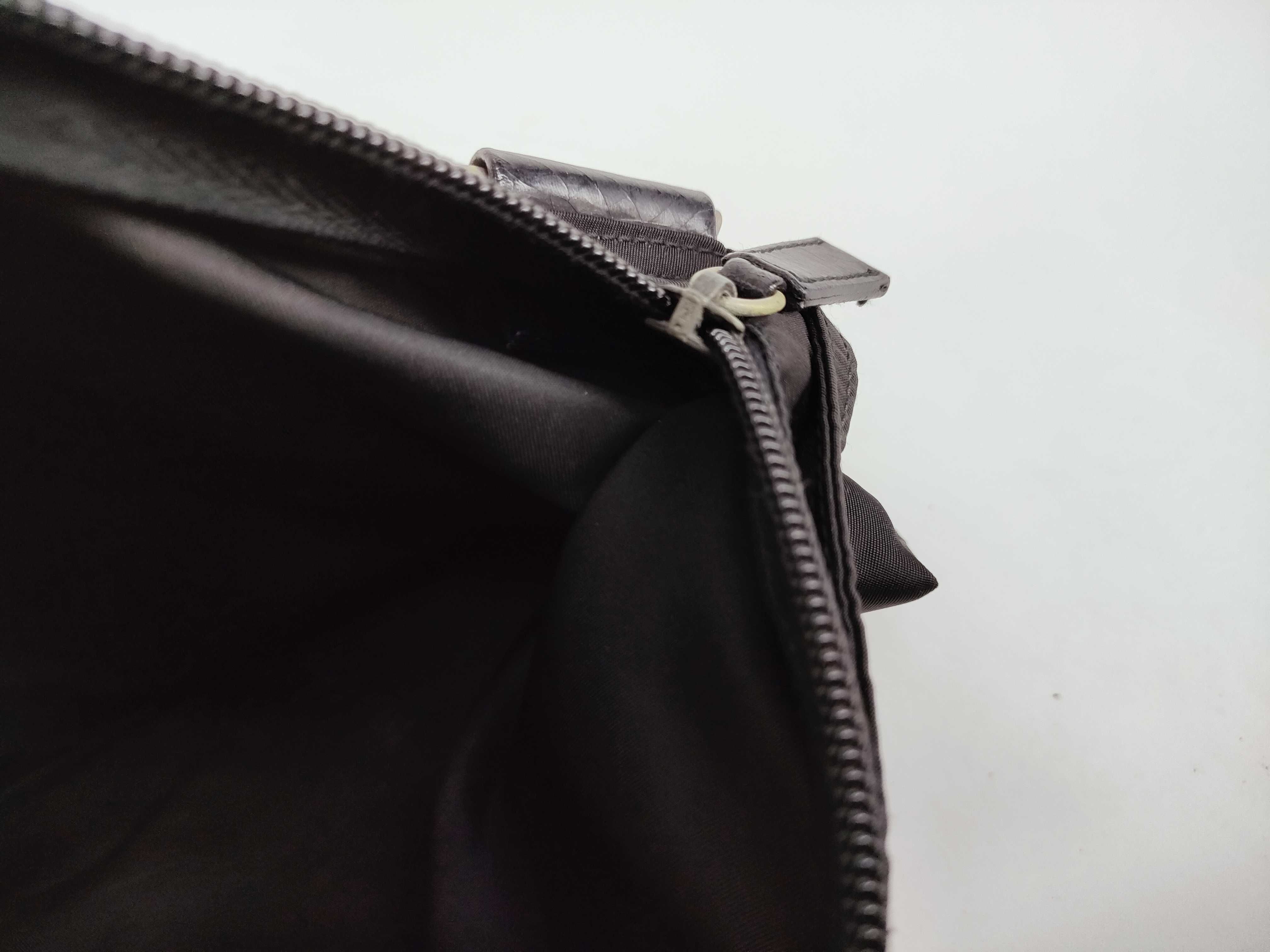 Nylon Shoulder Bag with Triangle Logo Hardware — view 11