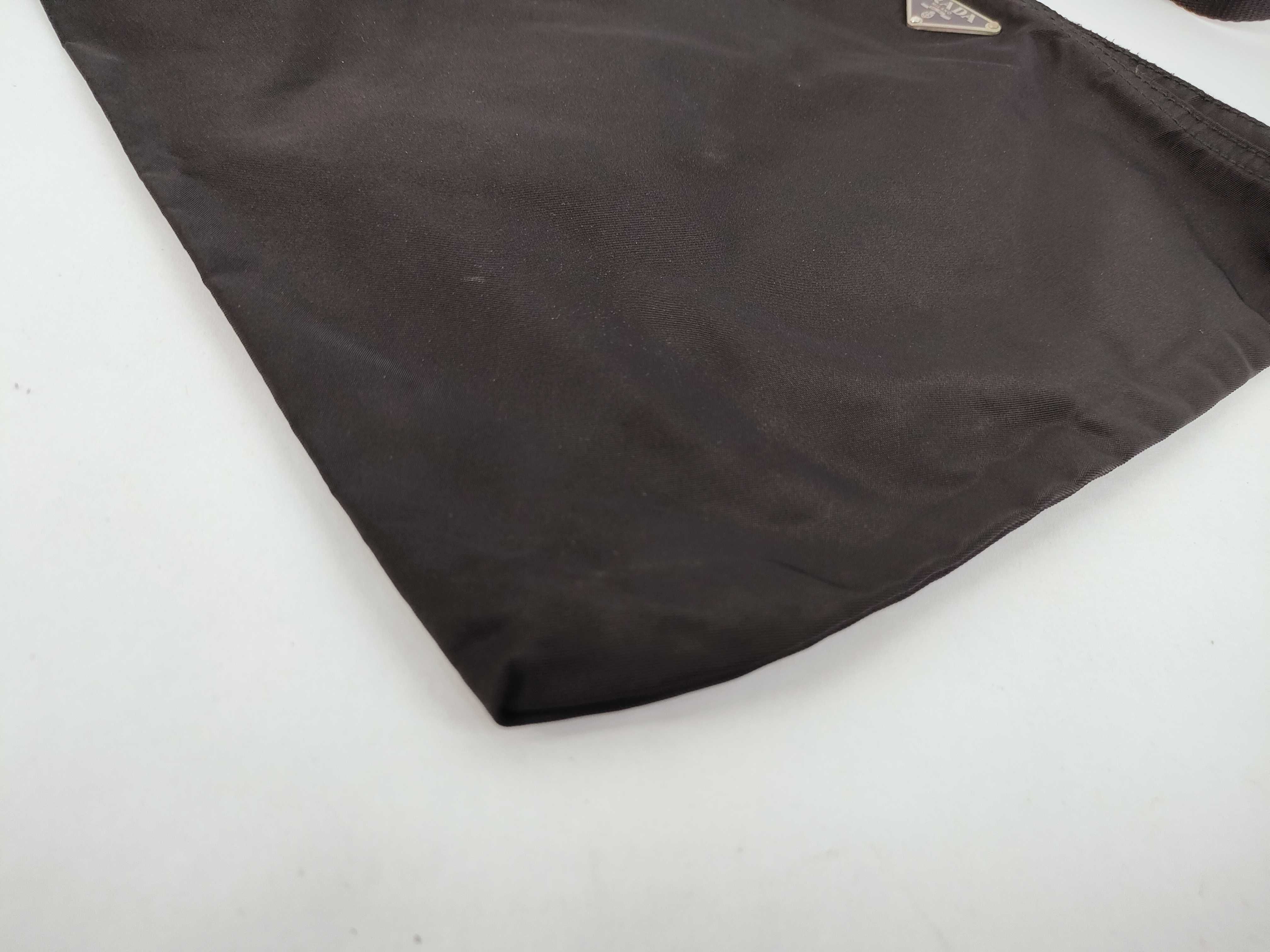 Nylon Shoulder Bag with Triangle Logo Hardware — view 6