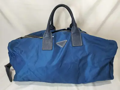 Boston Bag 2-way Nylon Leather Boston Bag