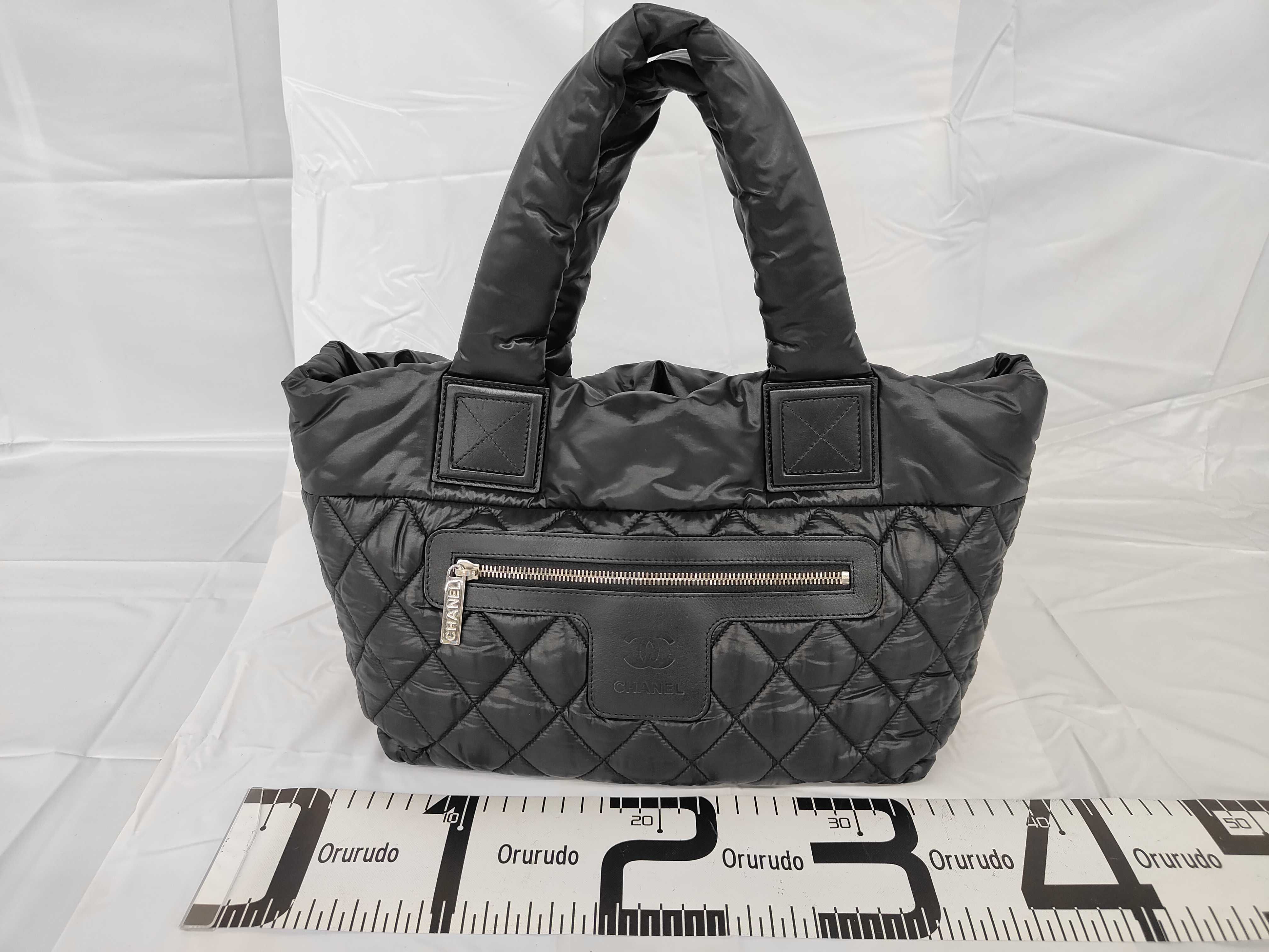 Coco Cocoon Nylon Tote Bag, Black, with Guarantee Card and Dust Bag, Handbag — view 2