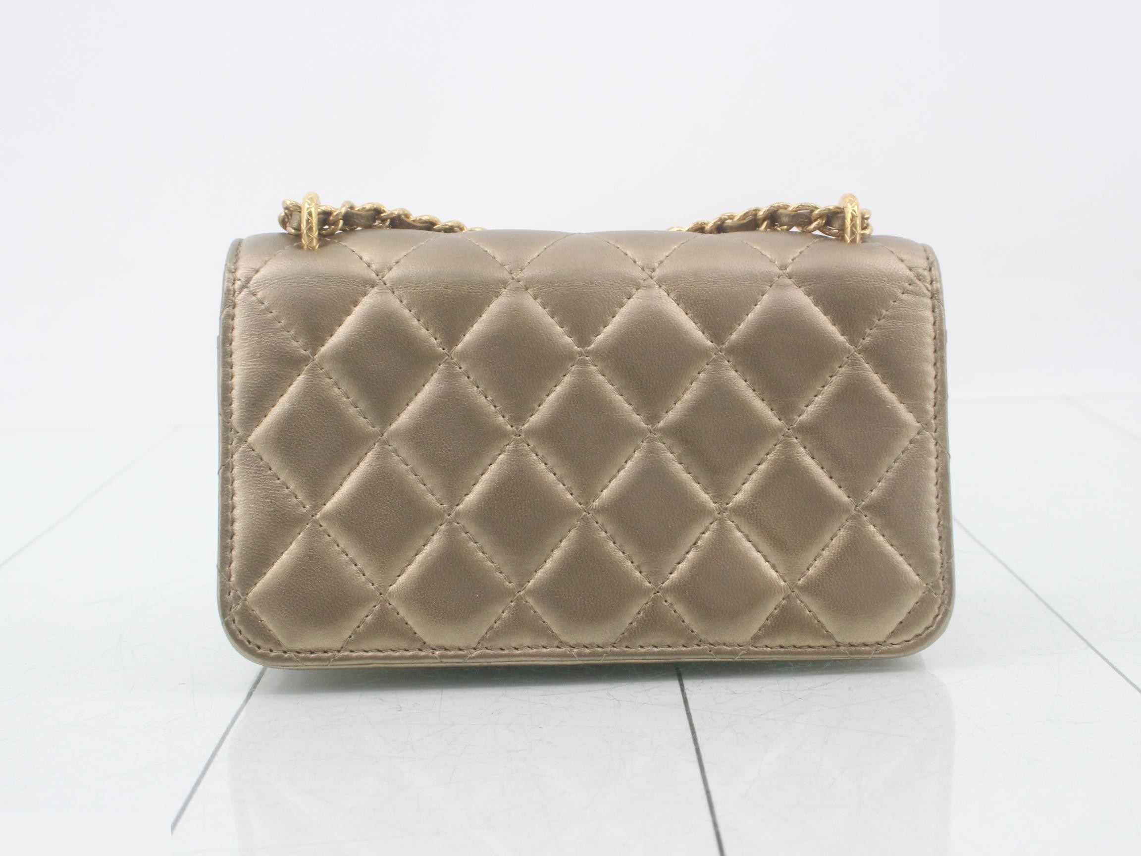 Random Chain Wallet Shoulder Bag - Gold — view 2