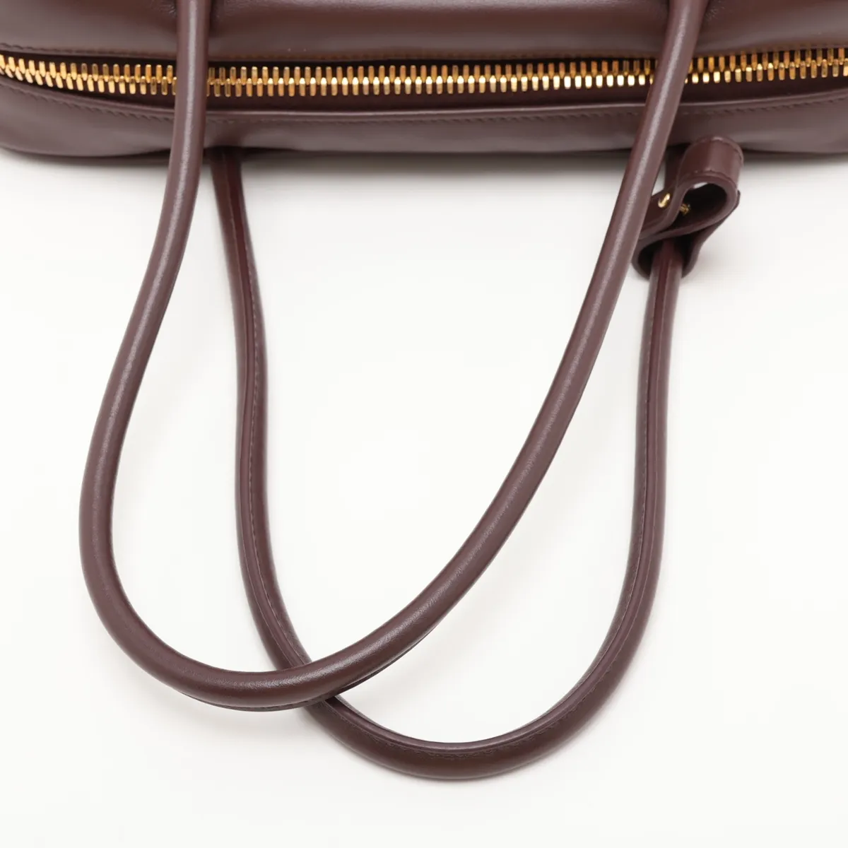 Leather Shoulder Bag, Brown, 5BB172 — view 5