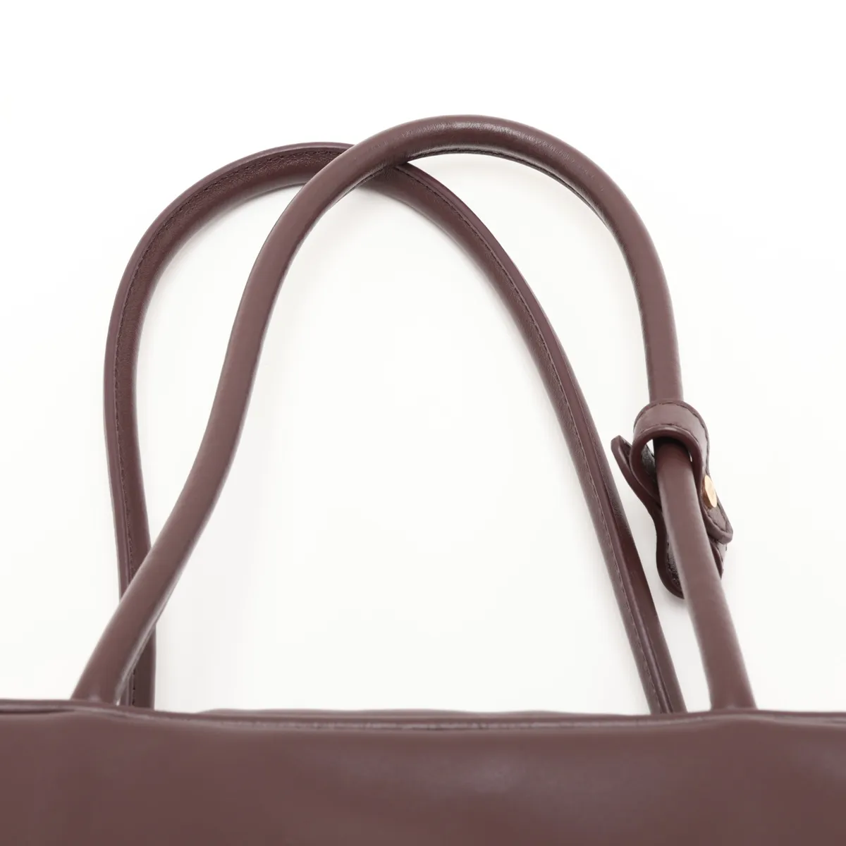 Leather Shoulder Bag, Brown, 5BB172 — view 6