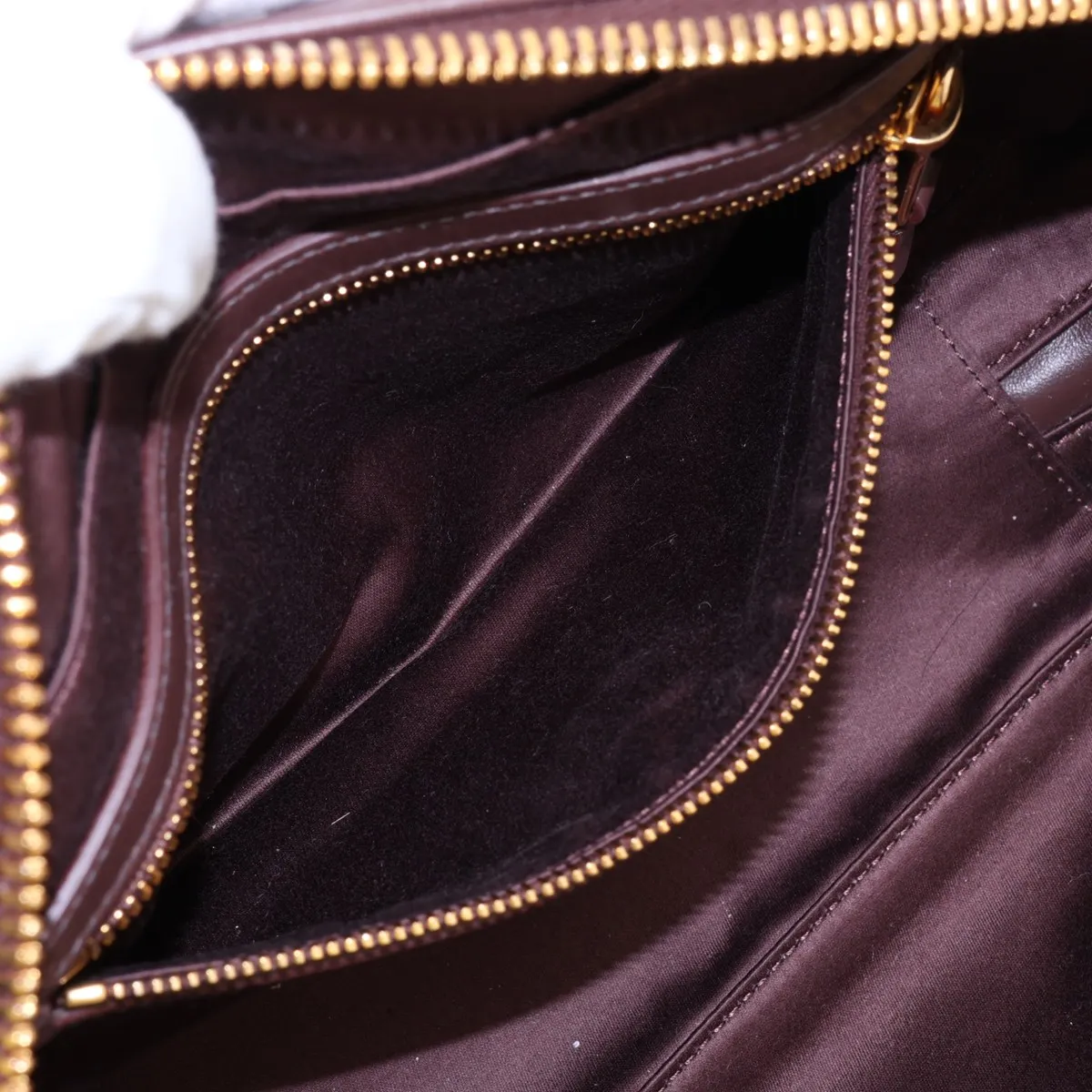 Leather Shoulder Bag, Brown, 5BB172 — view 8