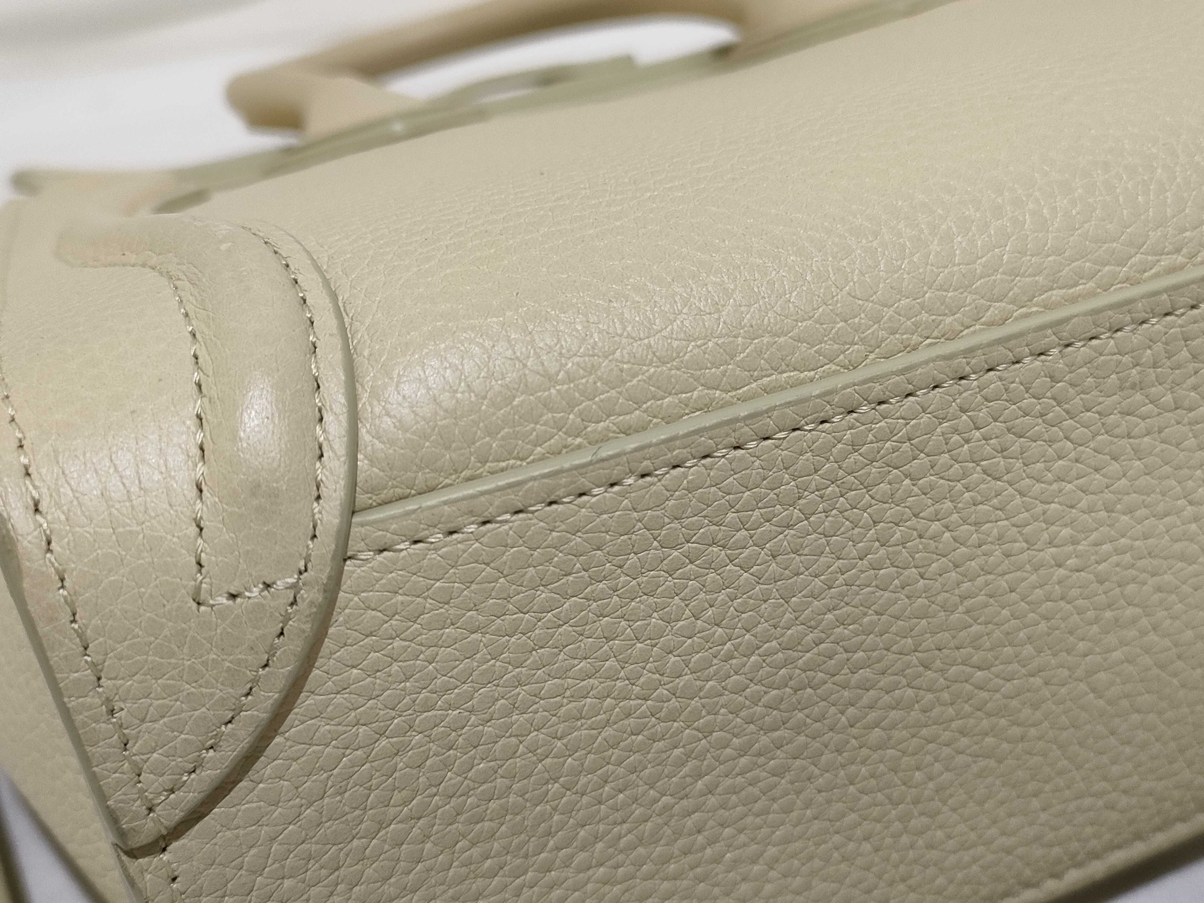 Luggage Nano Shopper Leather 2-Way Handbag (Off-White) *Hedi Slimane Era — view 15