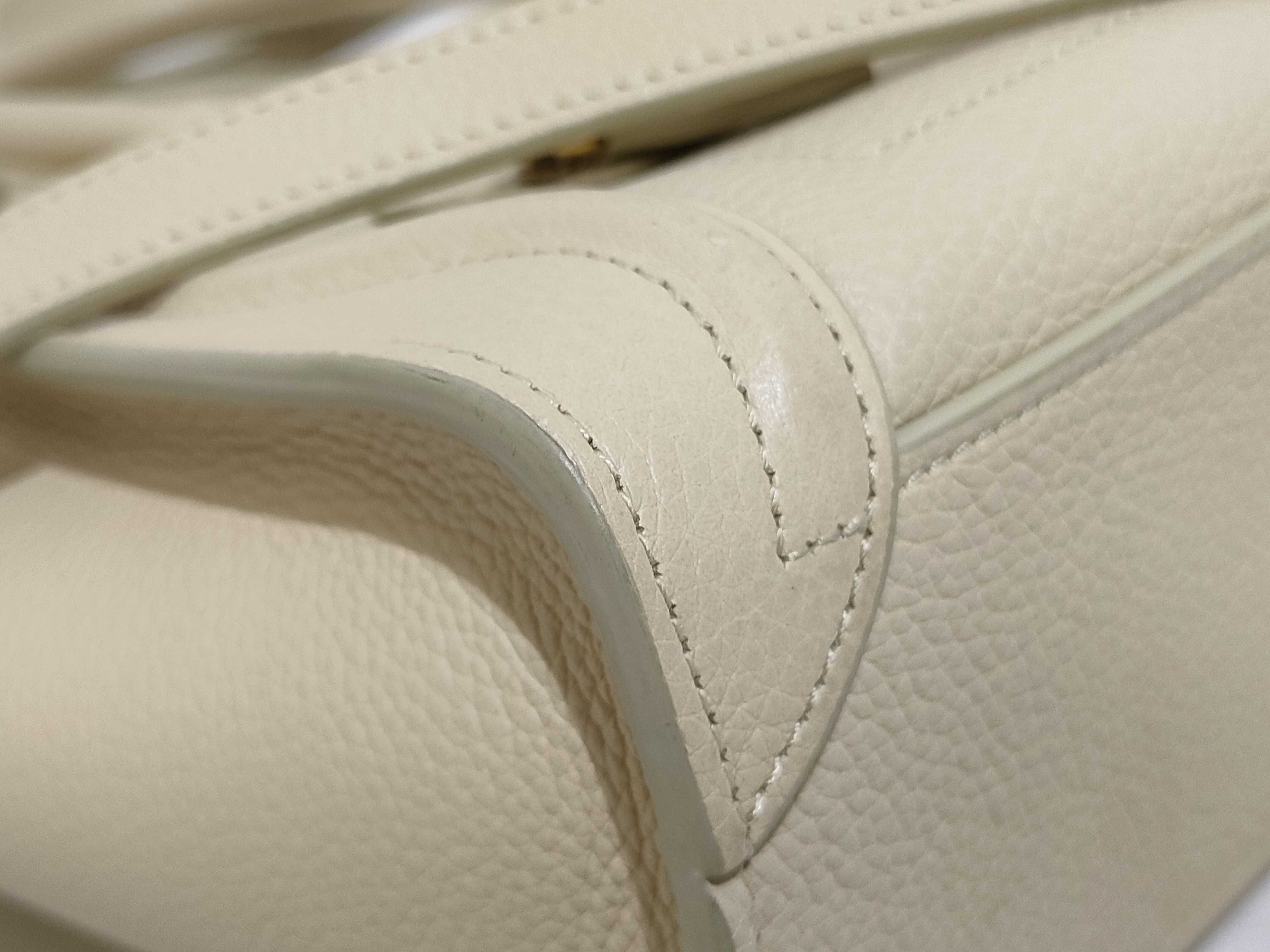 Luggage Nano Shopper Leather 2-Way Handbag (Off-White) *Hedi Slimane Era — view 6