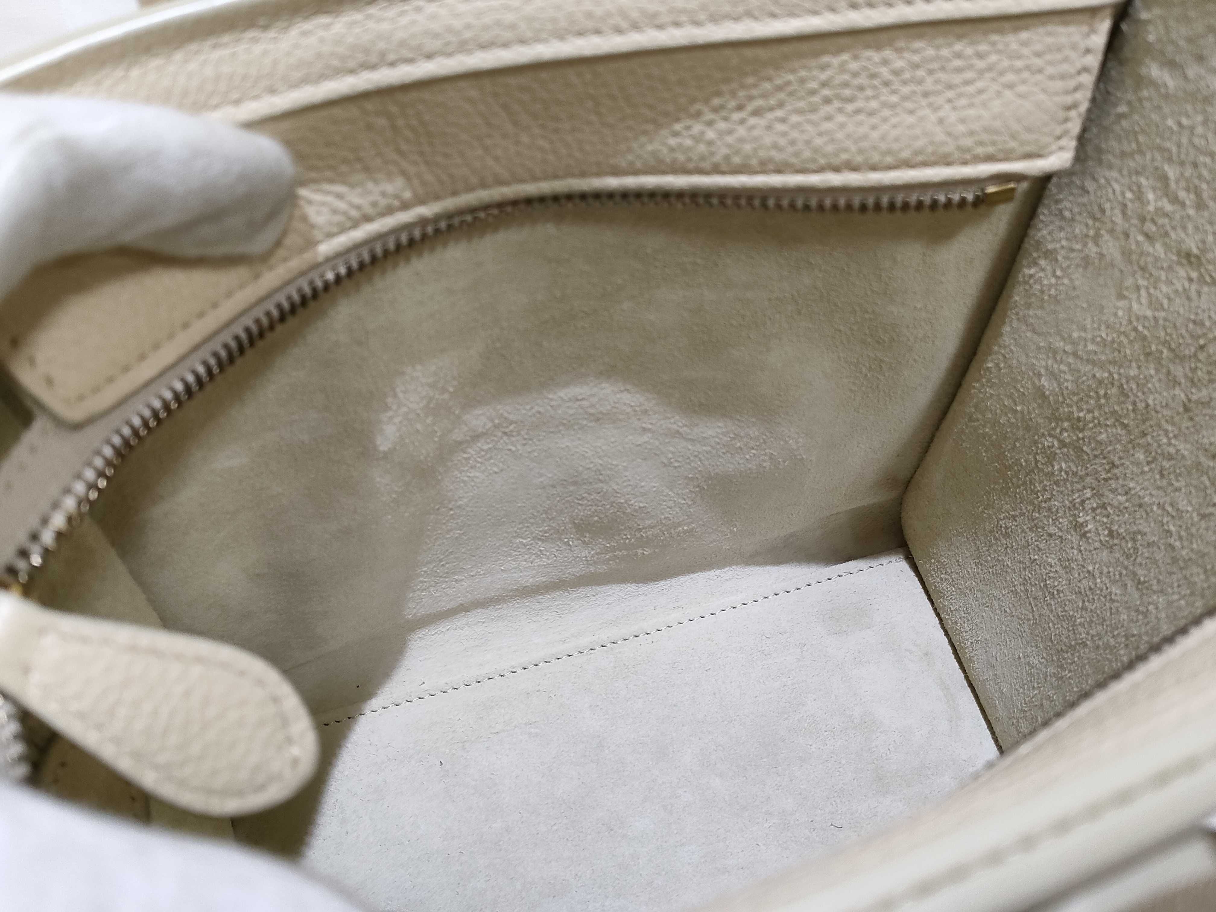 Luggage Nano Shopper Leather 2-Way Handbag (Off-White) *Hedi Slimane Era — view 9