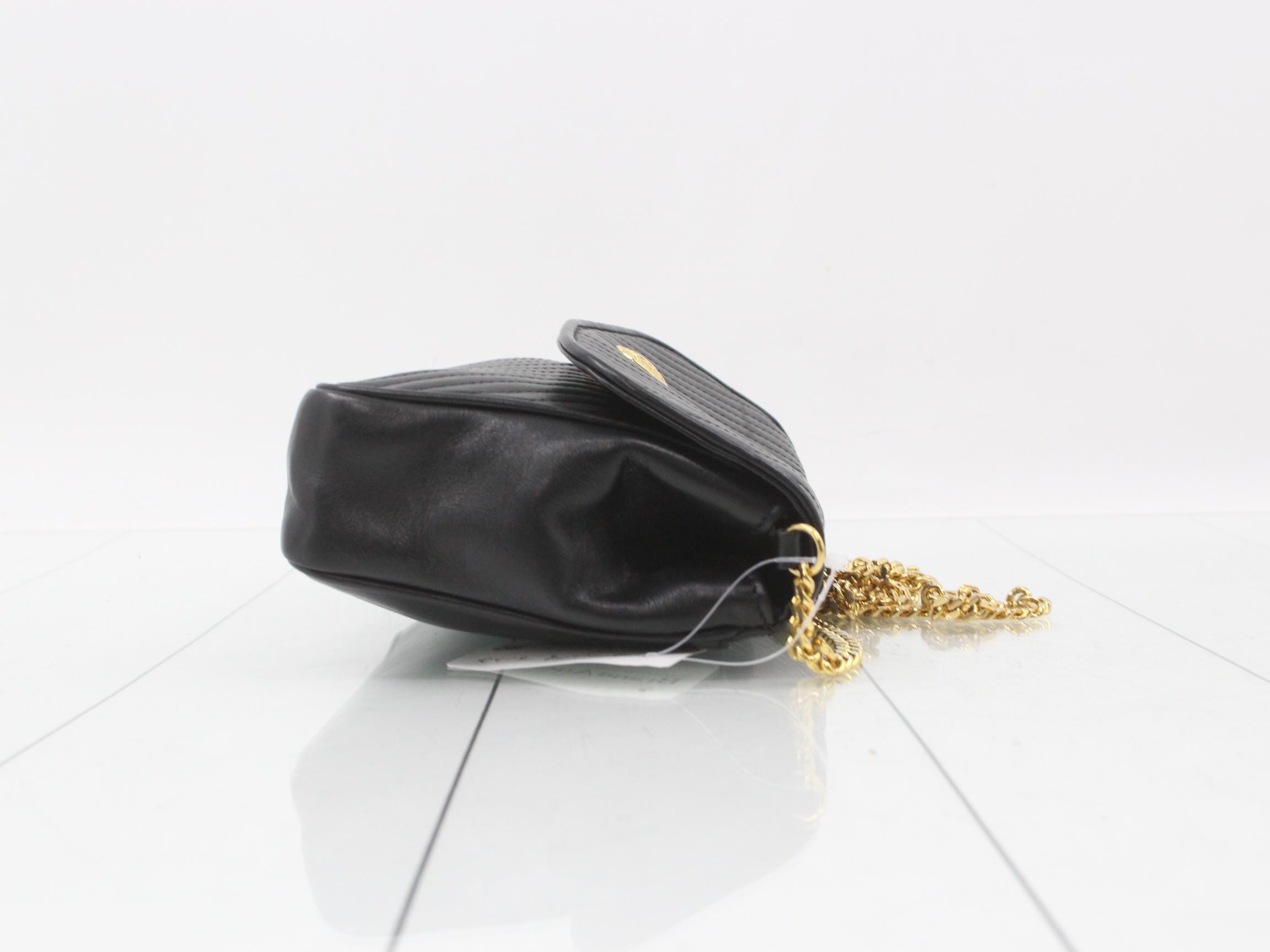 Quilted chain shoulder bag / shoulder bag, black — view 3