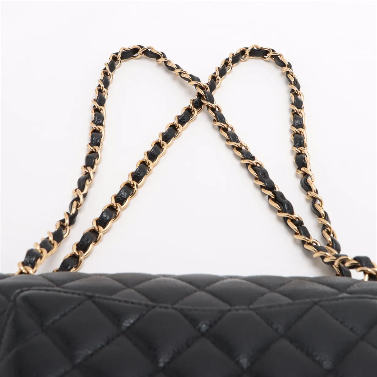 [Individually wrapped] Chanel Matelasse 25 caviar skin double flap double chain bag black gold hardware 27443064 27th series A01112 — view 6