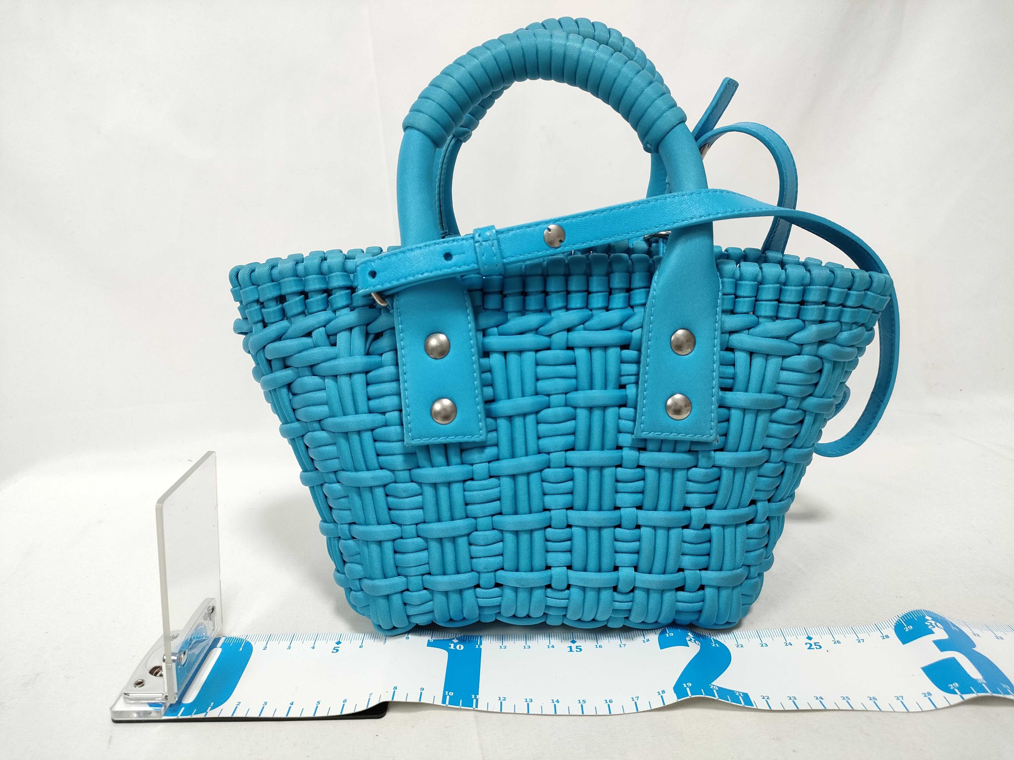 Bistro XXS Nylon x Leather 2-Way Handbag, Blue, 678028 (Handbag) — view 2