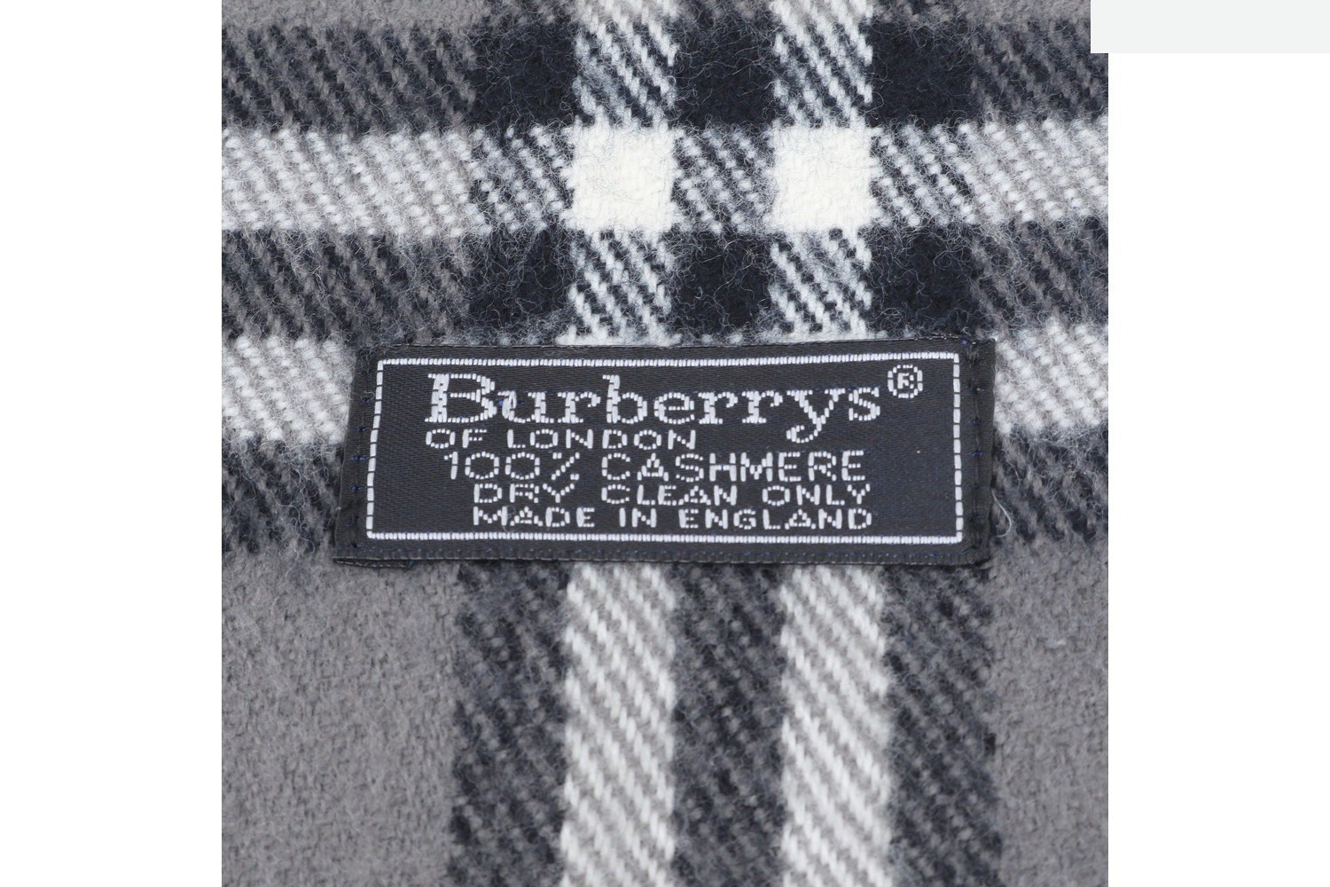 Tag attached, 100% cashmere, Nova Check pattern scarf. — view 3