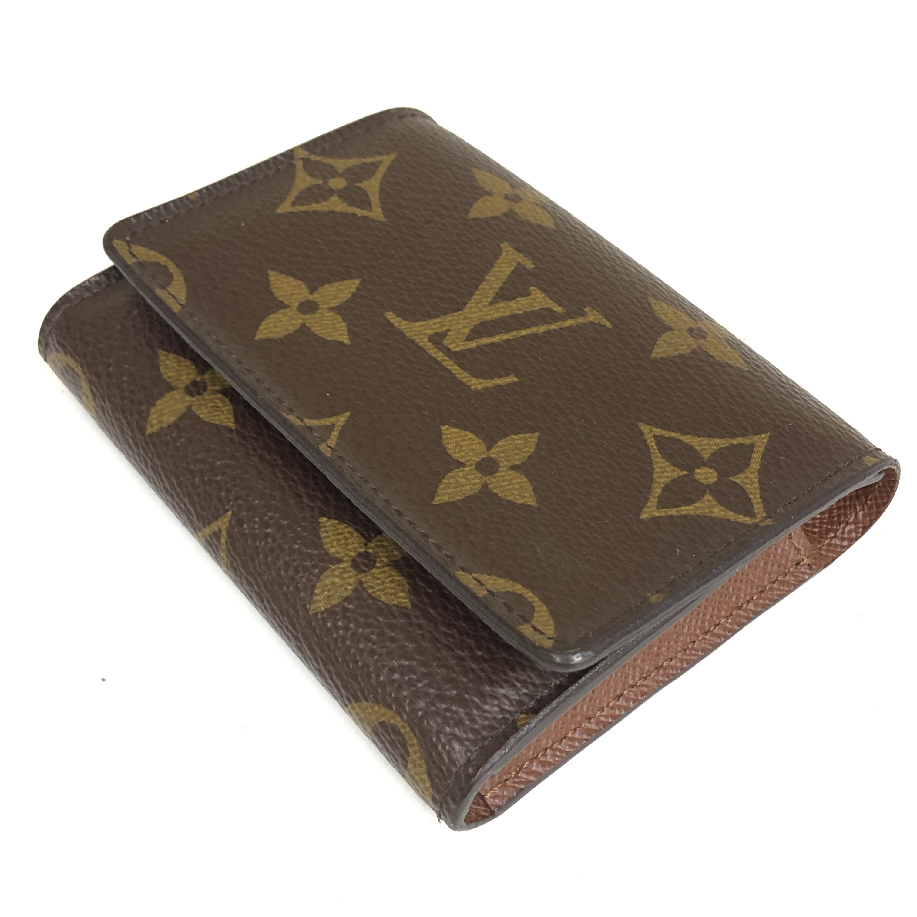 Excellent Condition Louis Vuitton Monogram Enveloppe Carte de Visite M62920 Card Case CA1143 Business Card Holder Pass Case Made in Spain Card Case — view 3