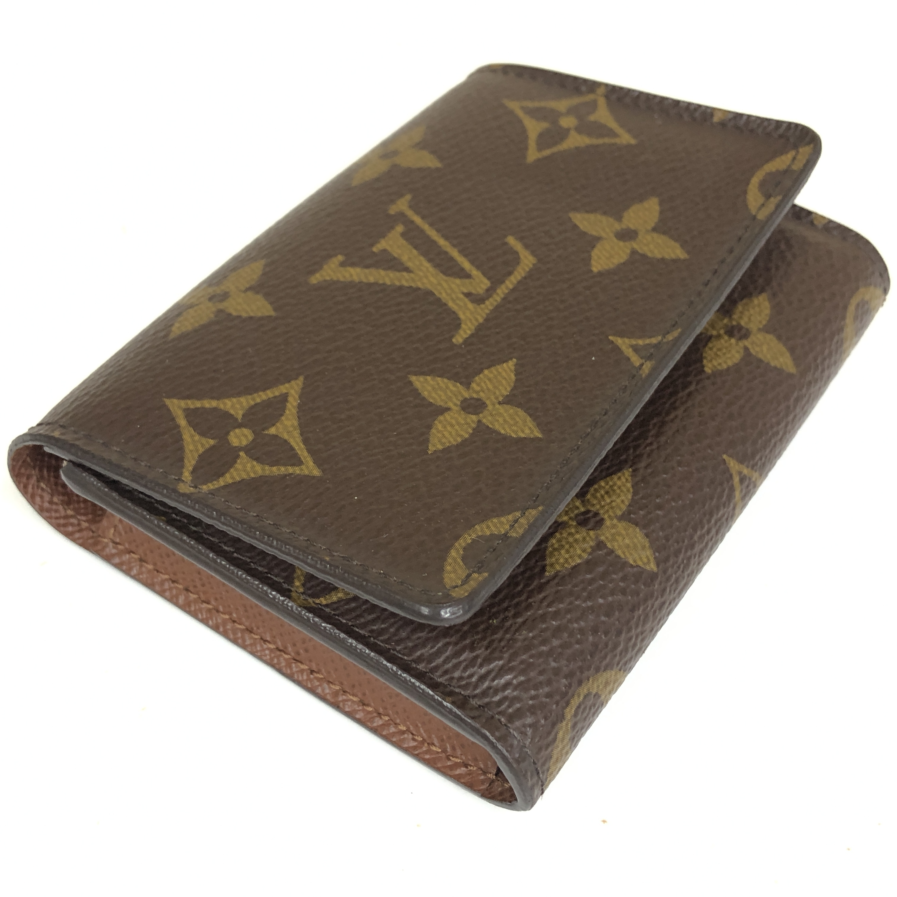 Excellent Condition Louis Vuitton Monogram Enveloppe Carte de Visite M62920 Card Case CA1143 Business Card Holder Pass Case Made in Spain Card Case — view 4