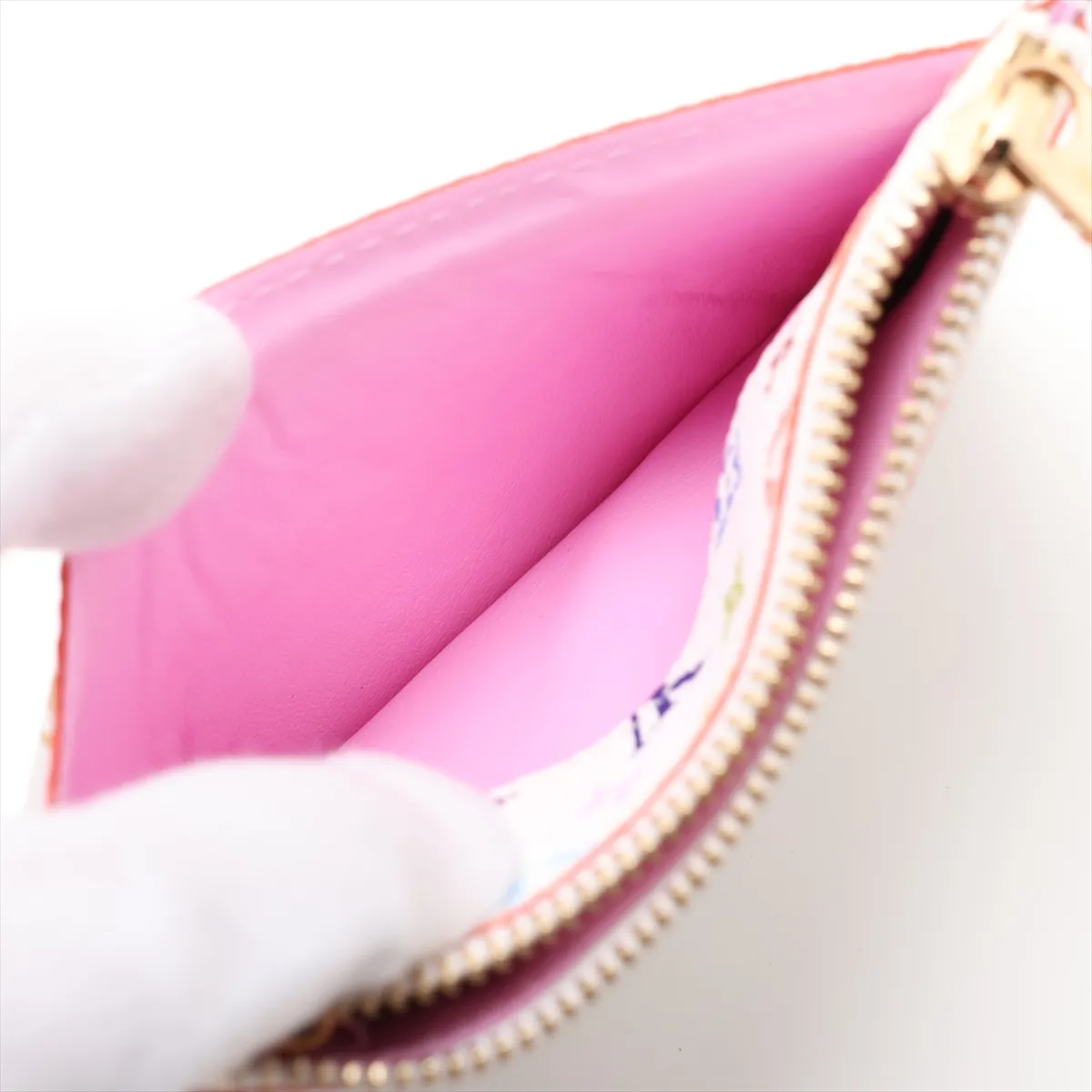 Multicolor Pochette Clé M93734 CA1100 Blanc Coin Case — view 4