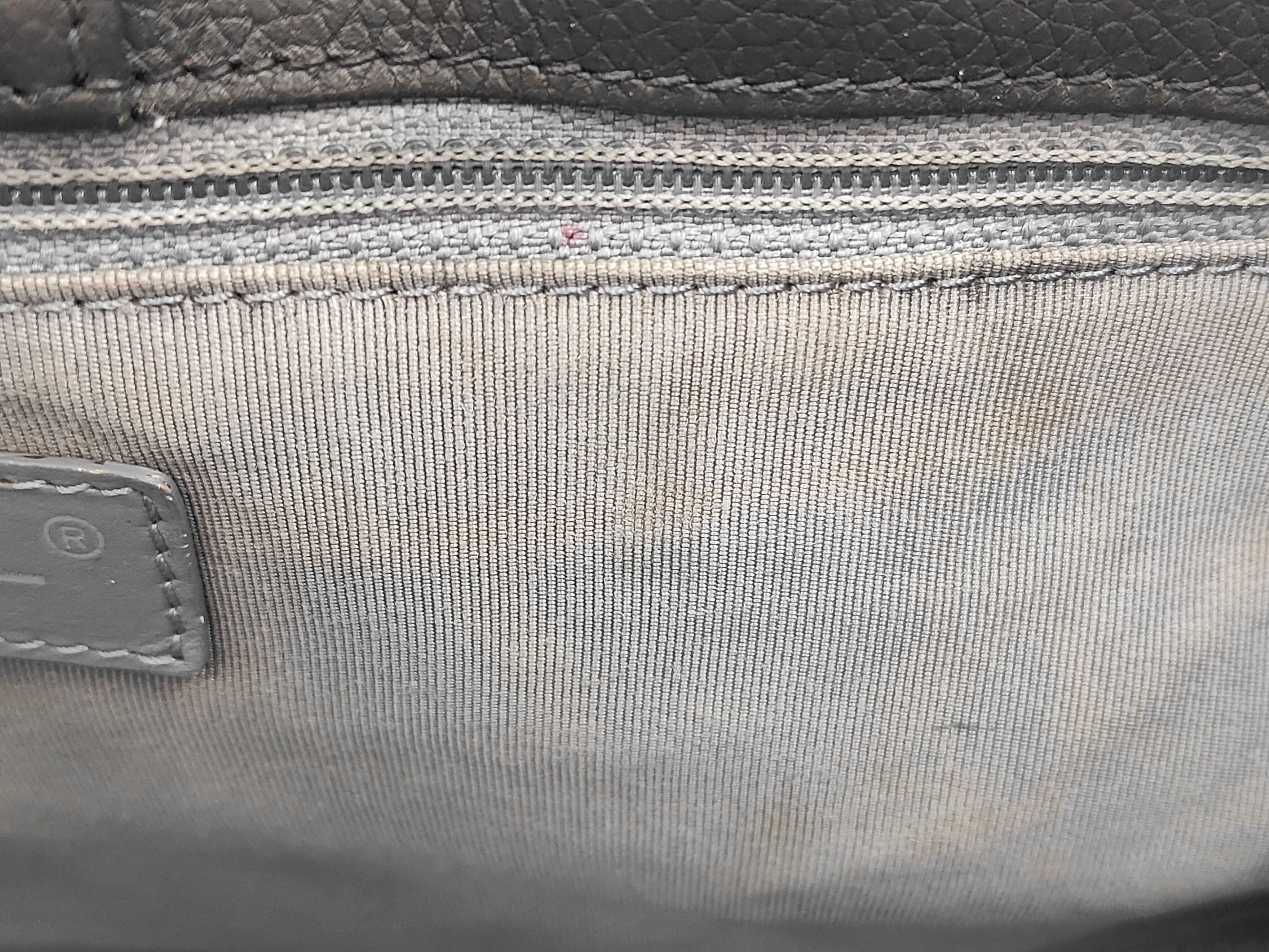 Executive Caviar Skin Tote Bag, Silver Hardware, Serial Number 17 Series — view 13