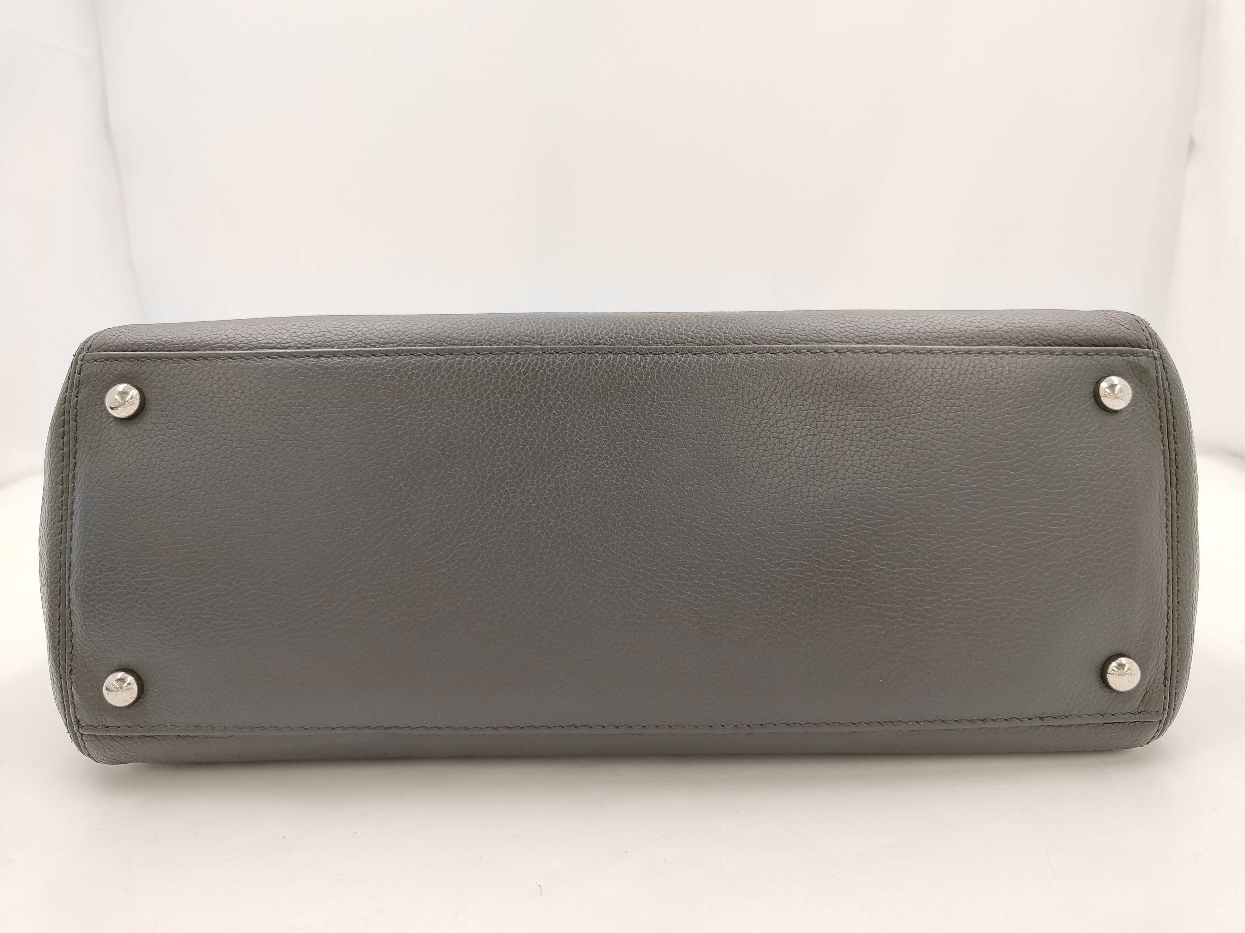 Executive Caviar Skin Tote Bag, Silver Hardware, Serial Number 17 Series — view 3