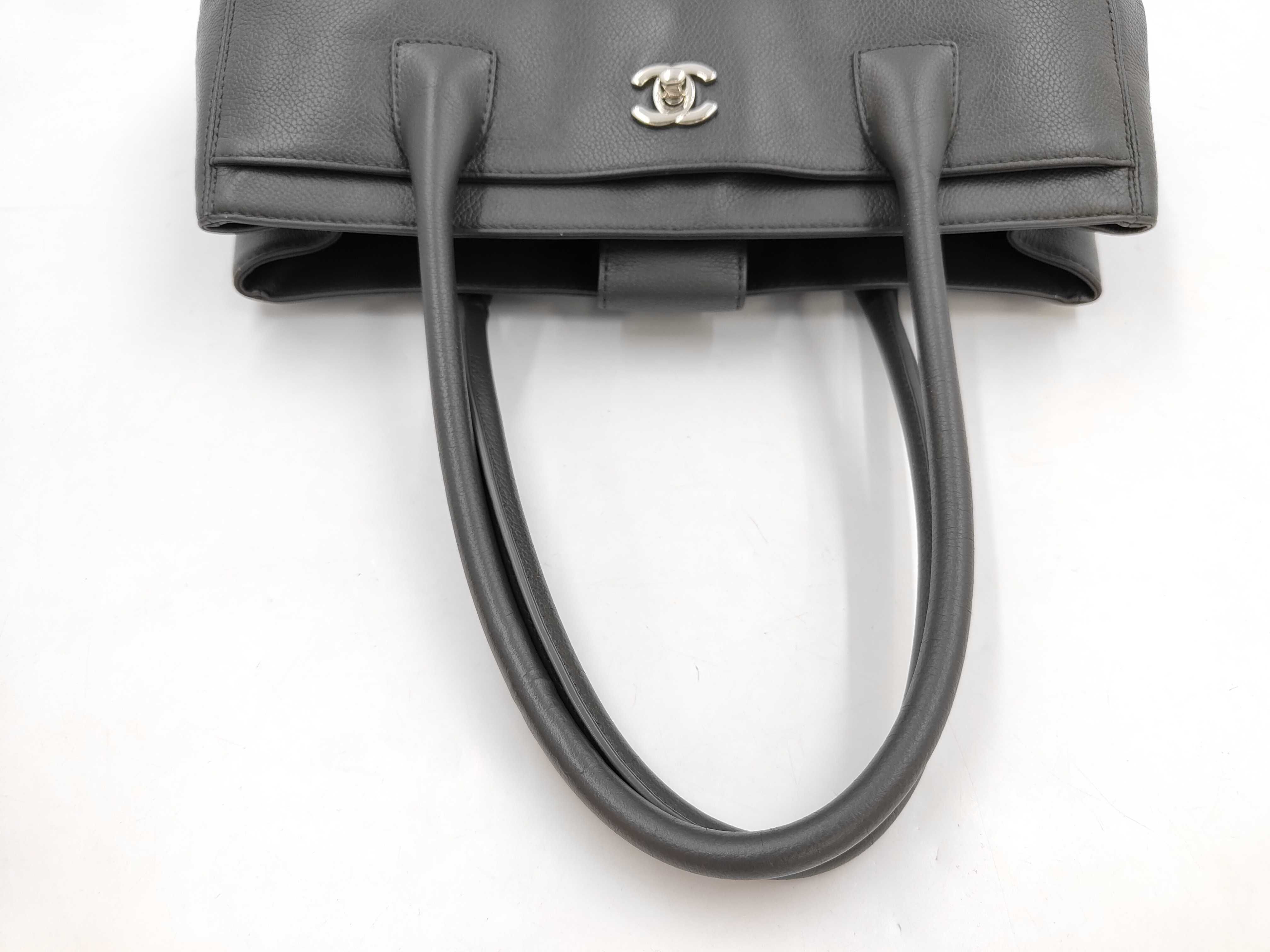 Executive Caviar Skin Tote Bag, Silver Hardware, Serial Number 17 Series — view 5