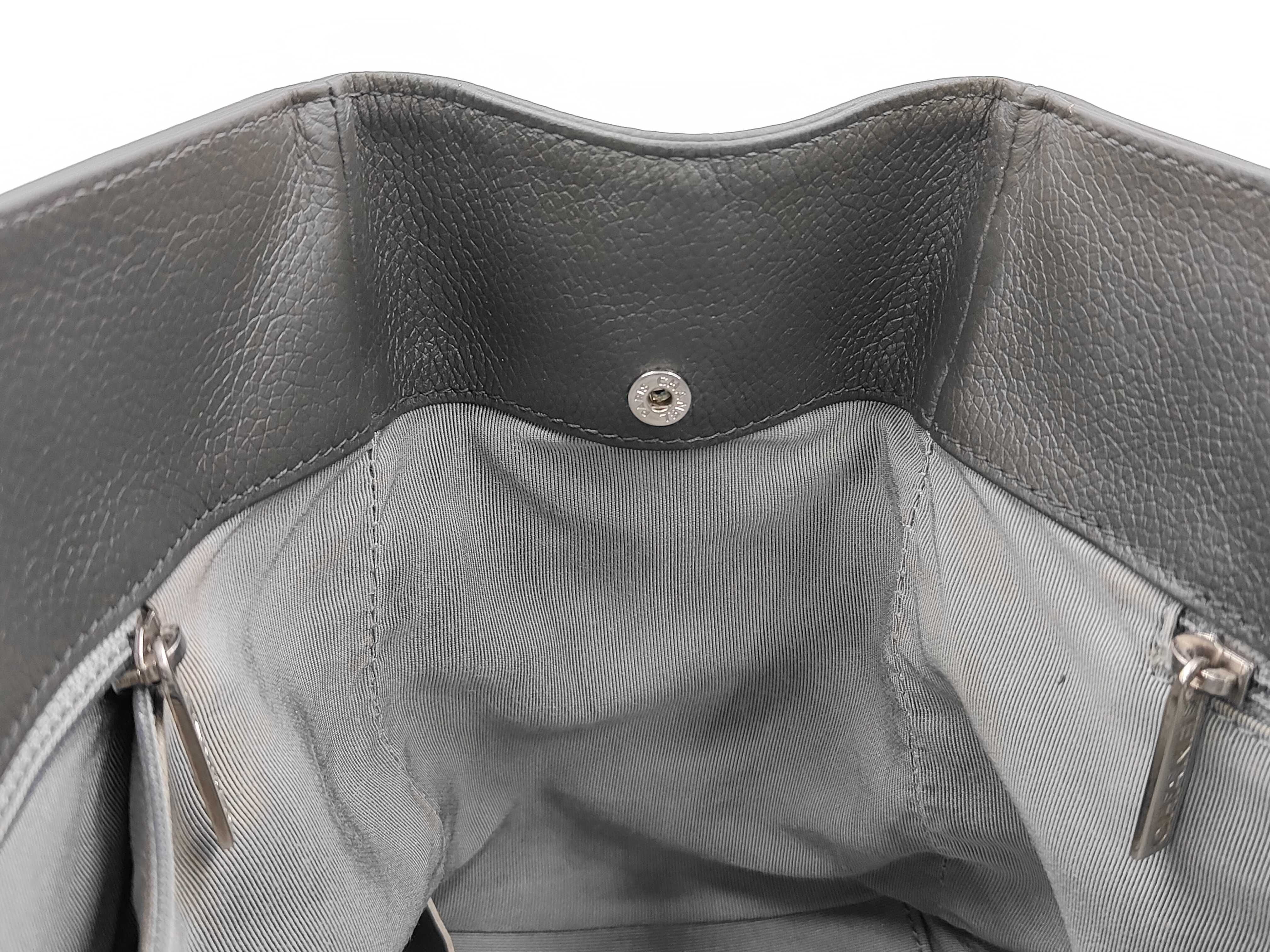 Executive Caviar Skin Tote Bag, Silver Hardware, Serial Number 17 Series — view 8