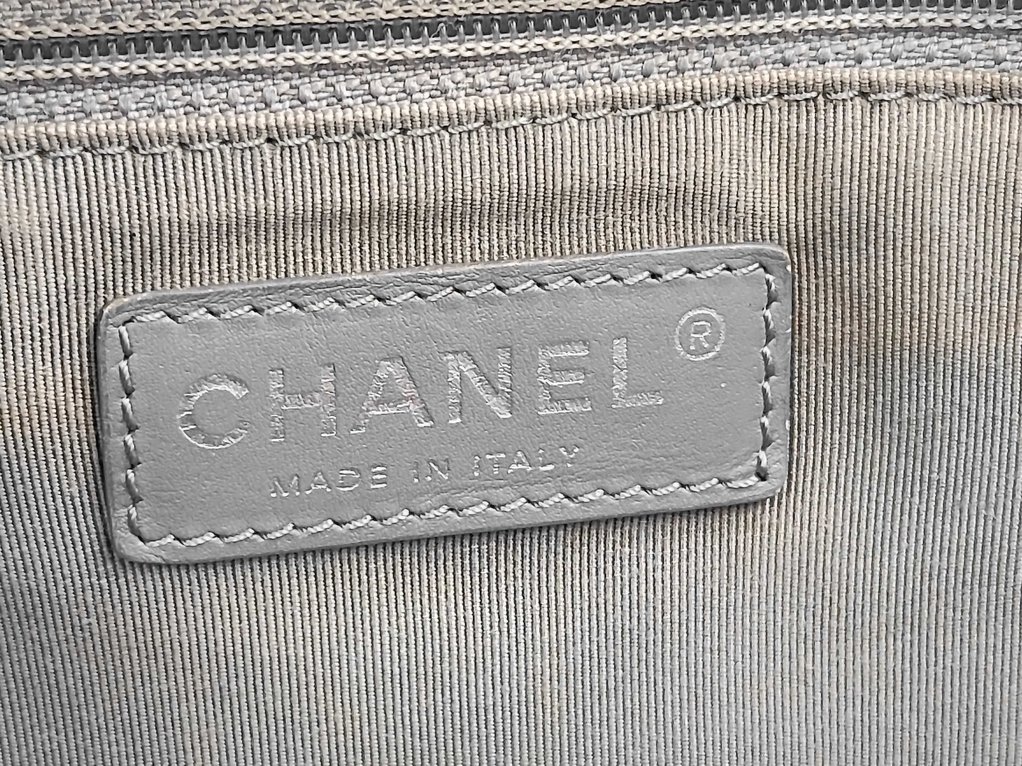 Executive Caviar Skin Tote Bag, Silver Hardware, Serial Number 17 Series — view 10