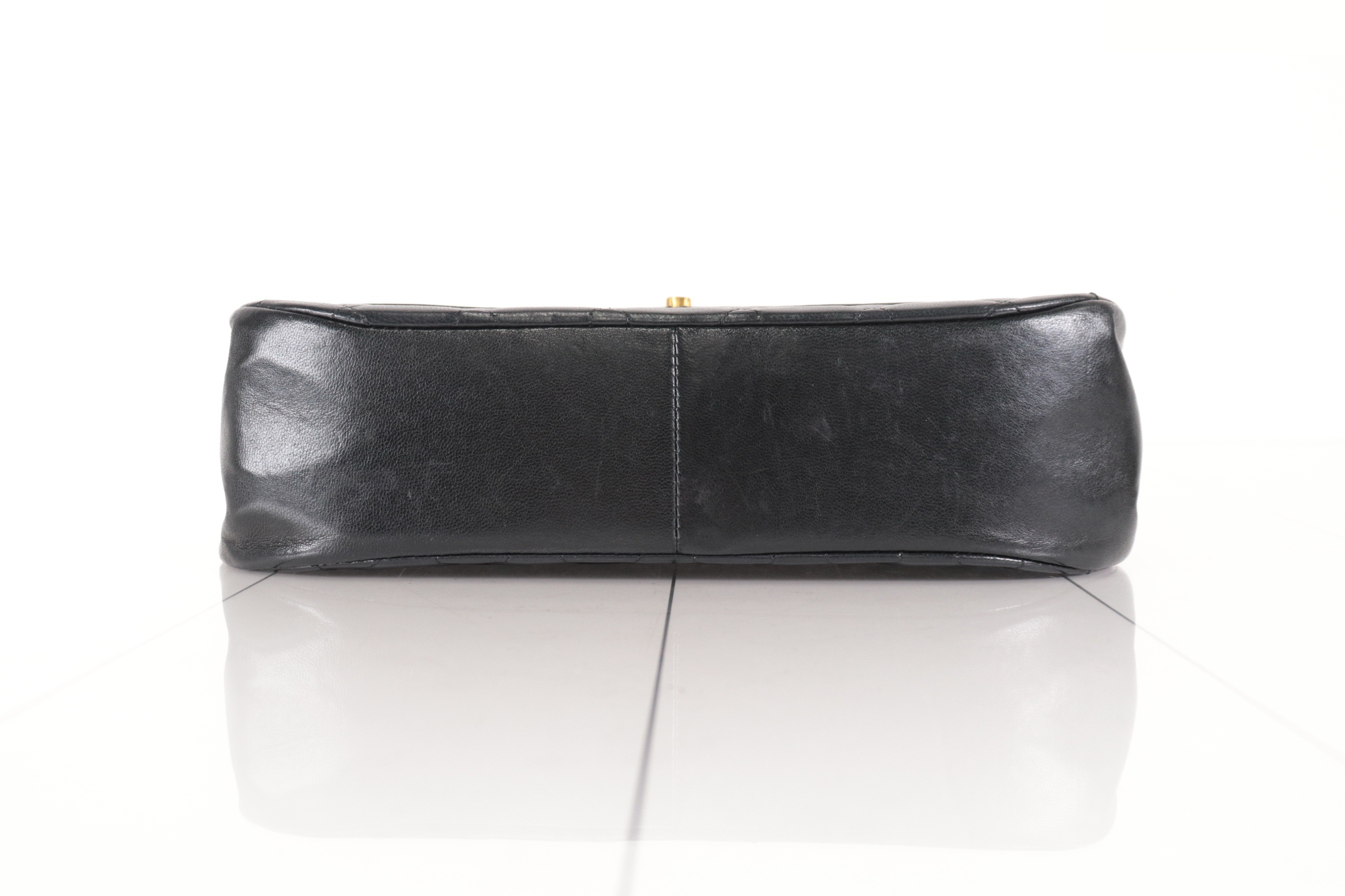 Double flap lambskin chain shoulder bag — view 6