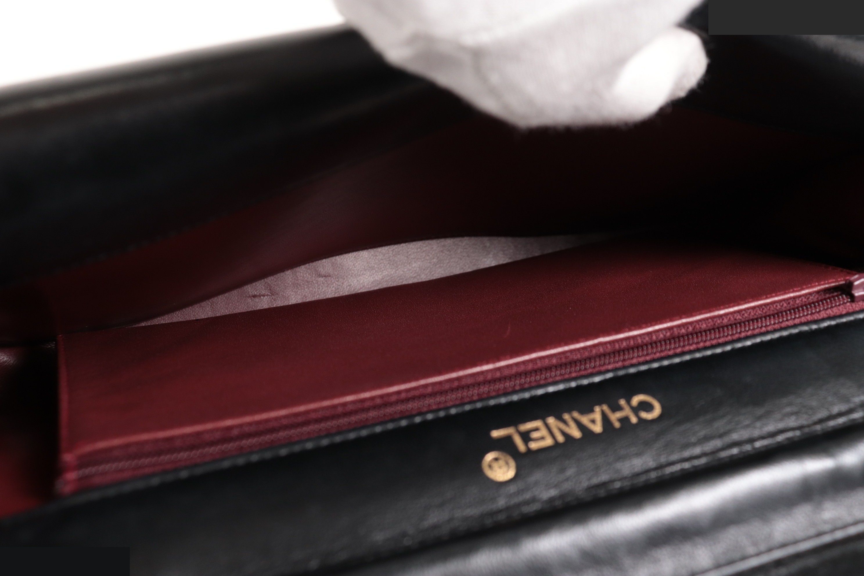 Double flap lambskin chain shoulder bag — view 8